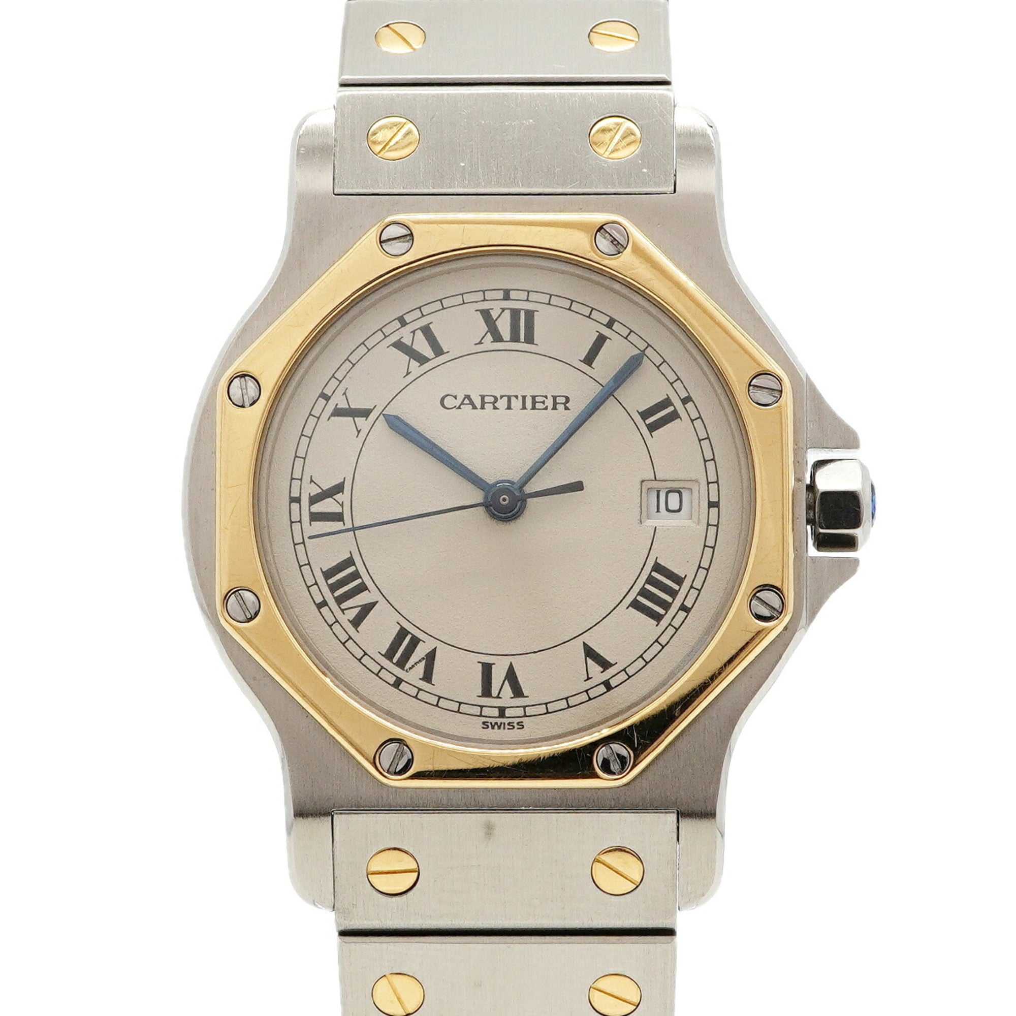 Cartier Santos Octagon LM W2001583 Ivory Dial ( & Wo)