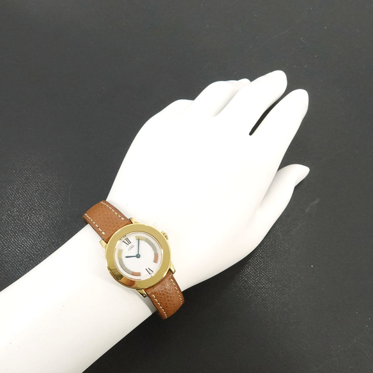 Cartier Must Ronde W1009143 horloge met witte wijzerplaat, 27 mm