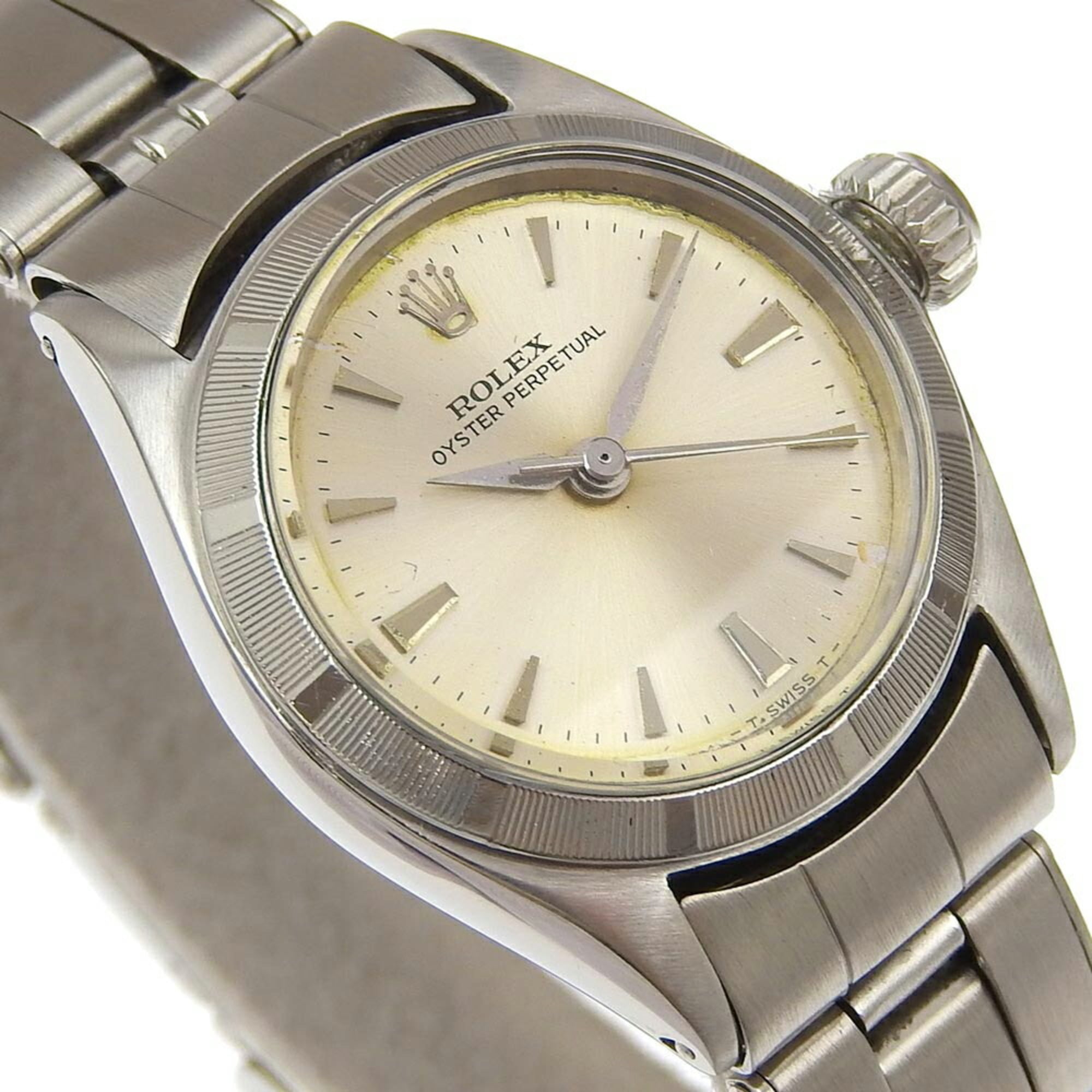Rolex ROLEX Oyster Perpetual Uhr mit „Thunderbird“-Lünette 6623, Edelstahl, 1965Automatik Silber Zifferblatt, Perpetual, Damenuhr