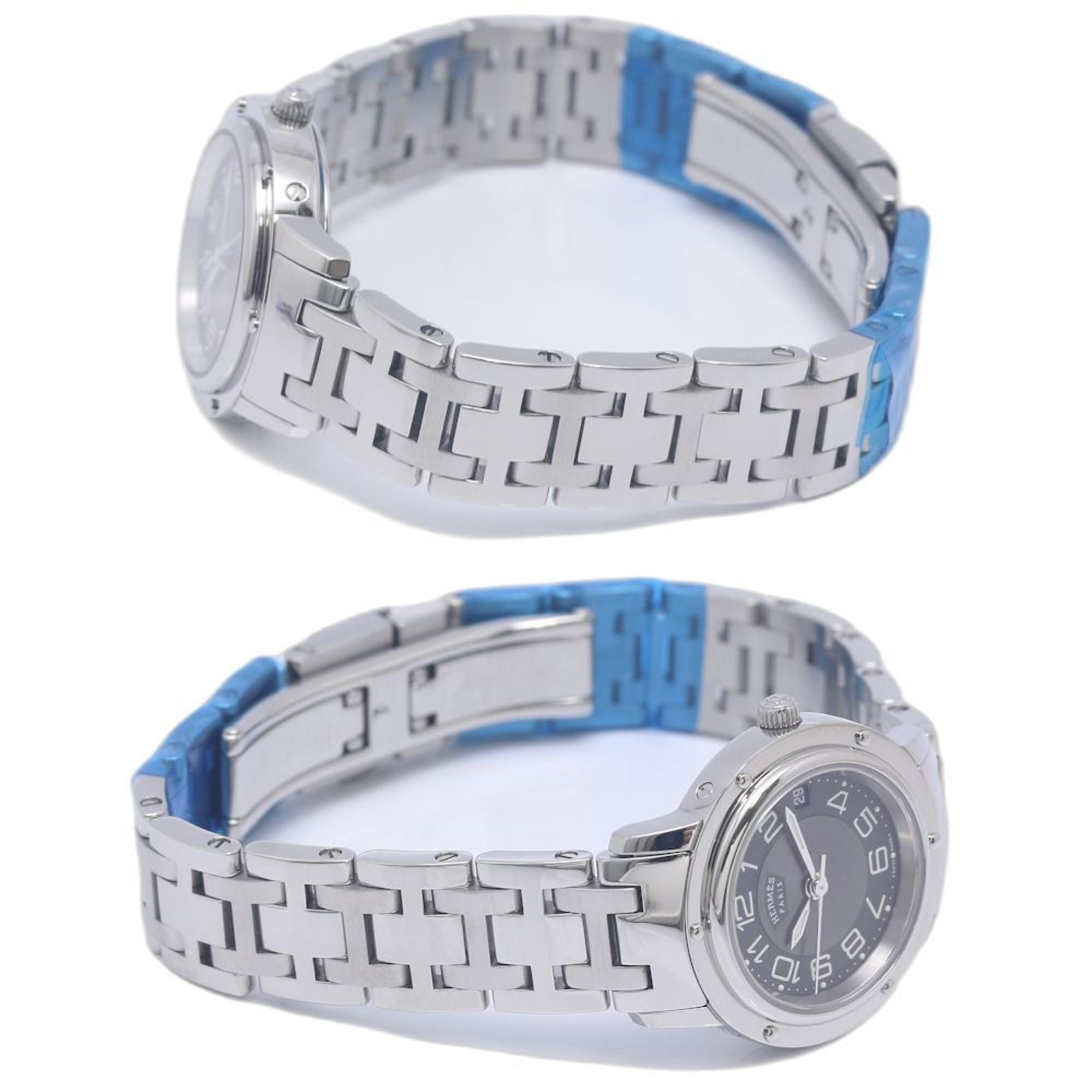 HERMES Clipper Classic CP1.210.230 4969 Women's Watch, Stainless Steel, 130489