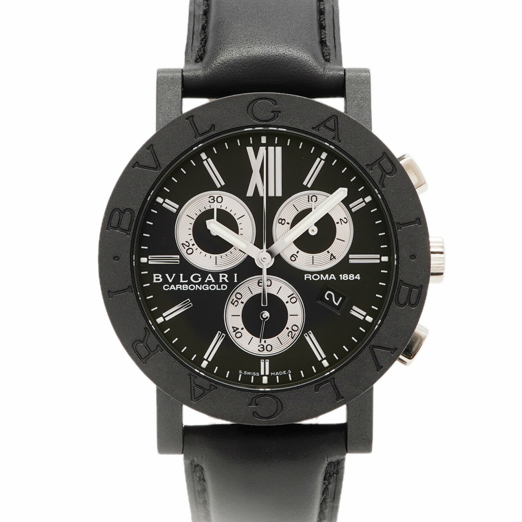 Bvlgari BB38CLCH Black Dial Men's Watch