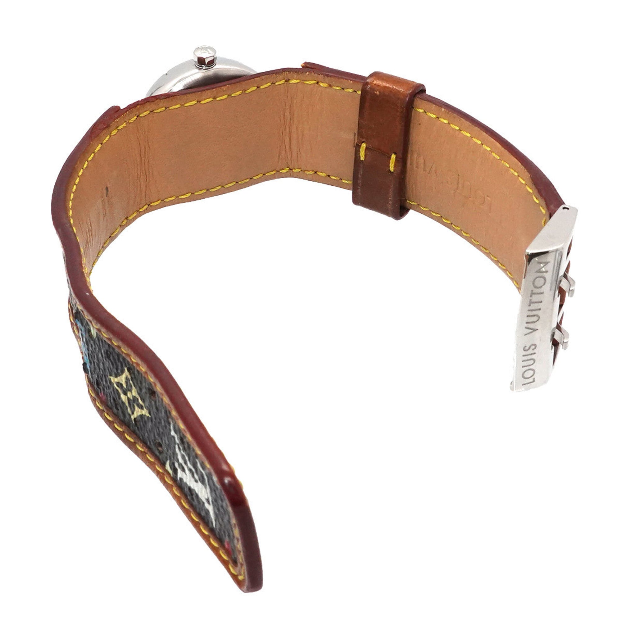 Louis Vuitton Tambour Q1210 Purple Dial 28mm Watch