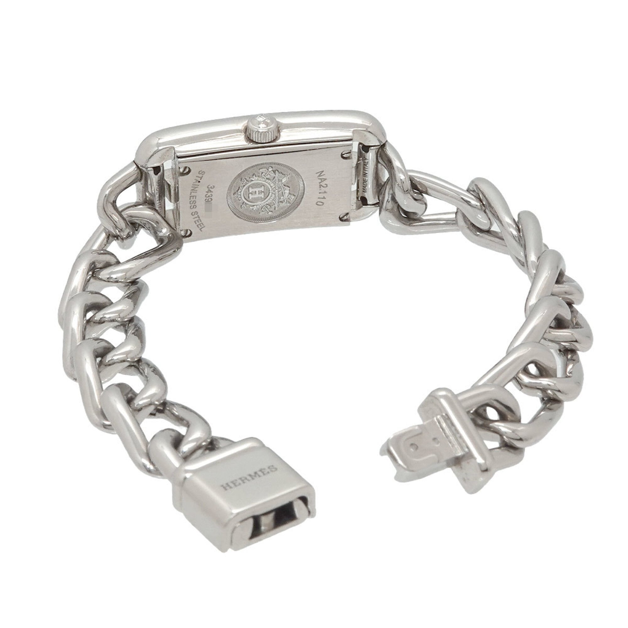 Hermes Nantucket NA2 110 Silver Dial 17mm Watch