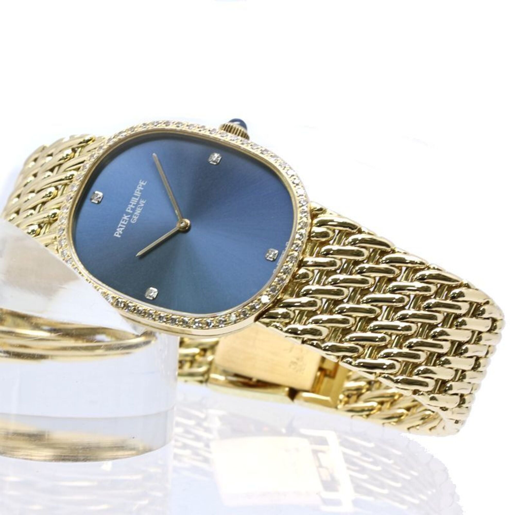 PATEK PHILIPPE Golden Ellipse Diamond 3849 17J Boys' /Wo 18K Yellow Gold 40474