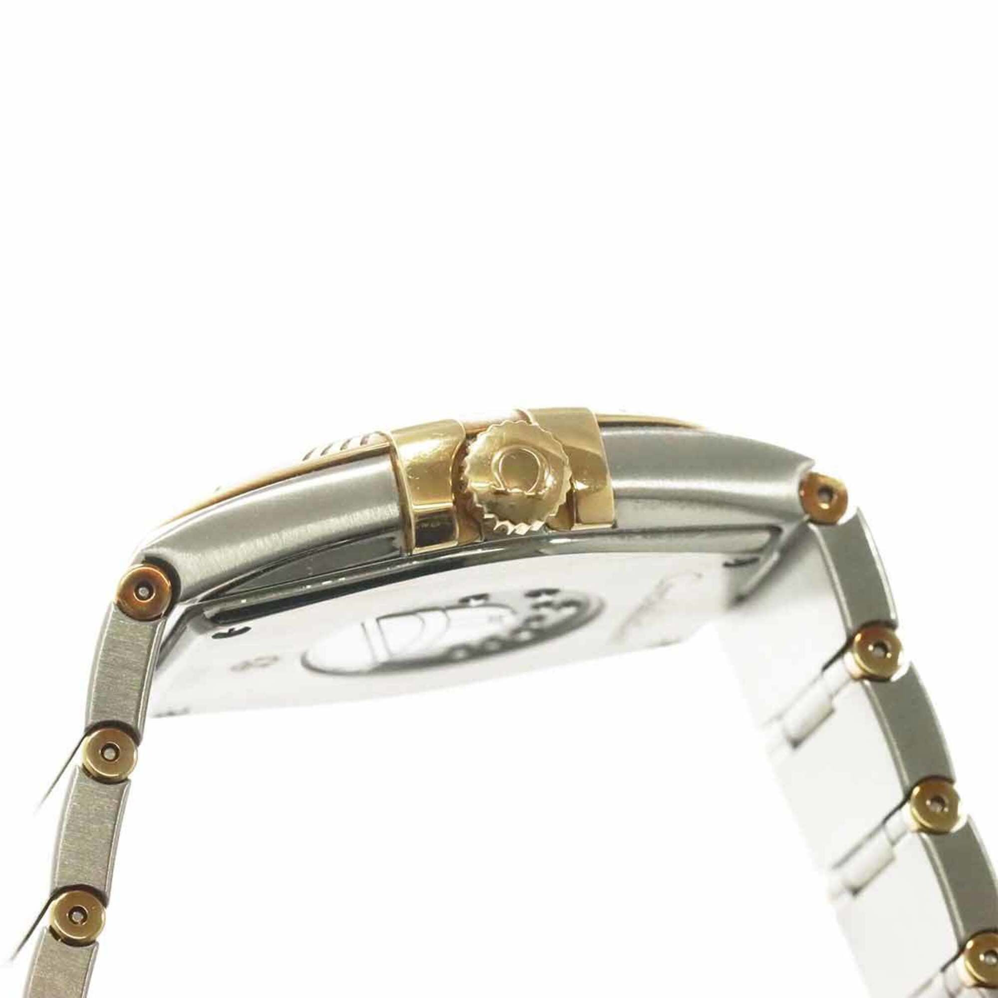 Omega Constellation Two-Tone 123 20 35 60 02 002 Boys' Date Silver 18KPG Quartz