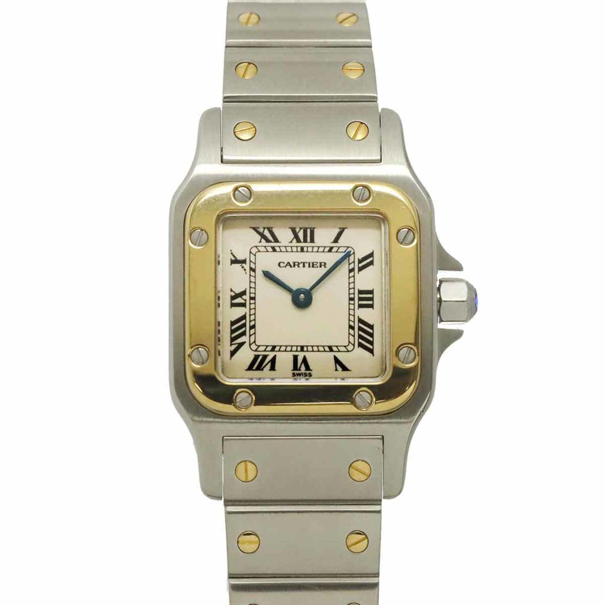 Cartier Santos Galbee SM W20012C4 Elfenbein Zifferblatt 23 mm Uhr