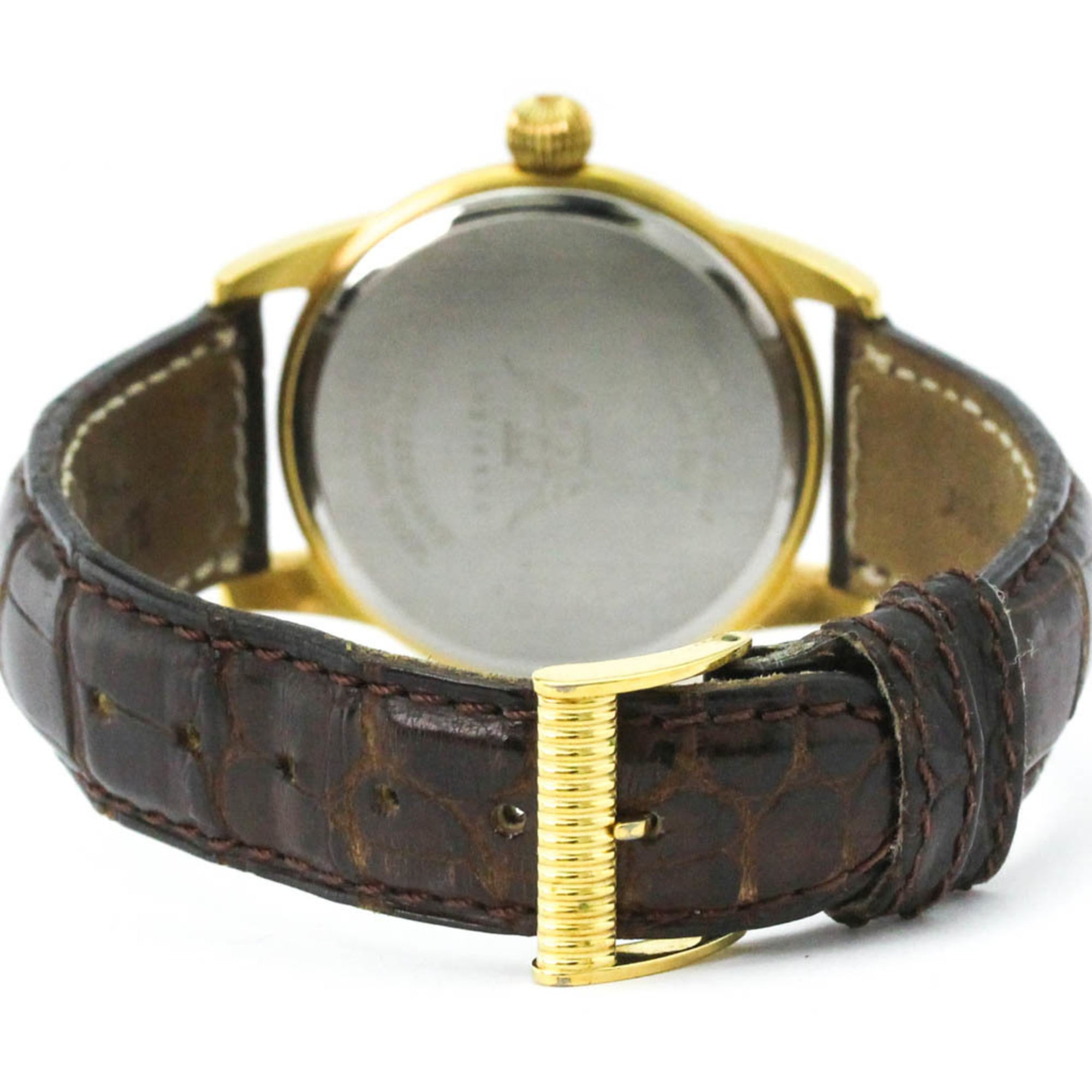 Montre pour homme LONGINES à remontage manuel, en cuir plaqué or, L4.659.2