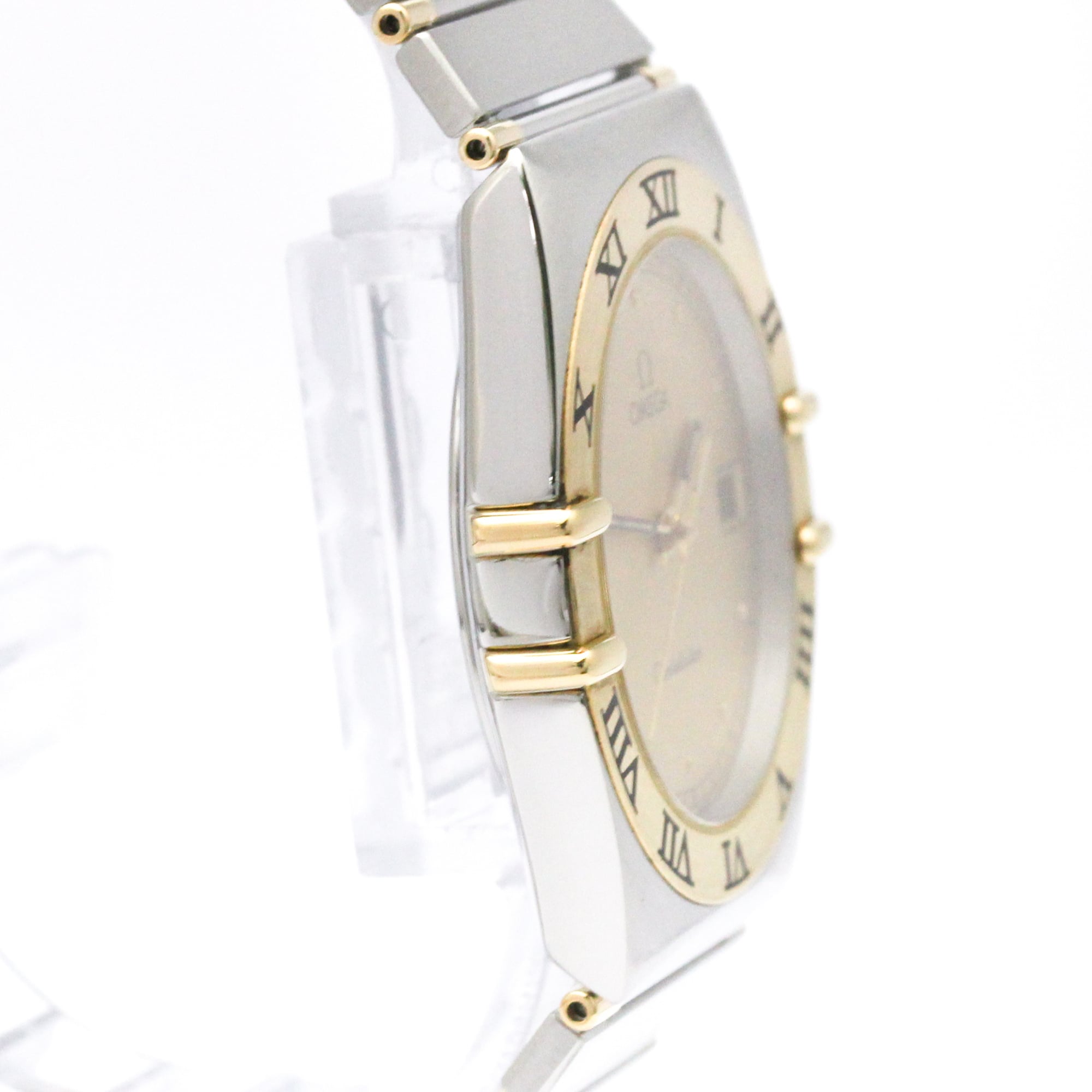 OMEGA Constellation Herrenuhr 18 Karat Gold Edelstahl Quarz 396.1080