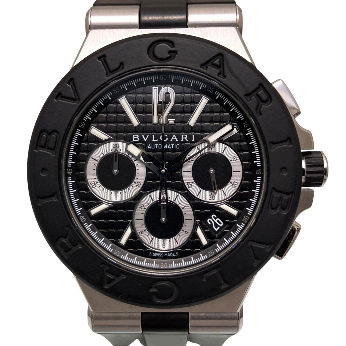 Montre Bvlgari Bulgari BVLGARI Diagono DG42SVCH Noir cadran 45 mm
