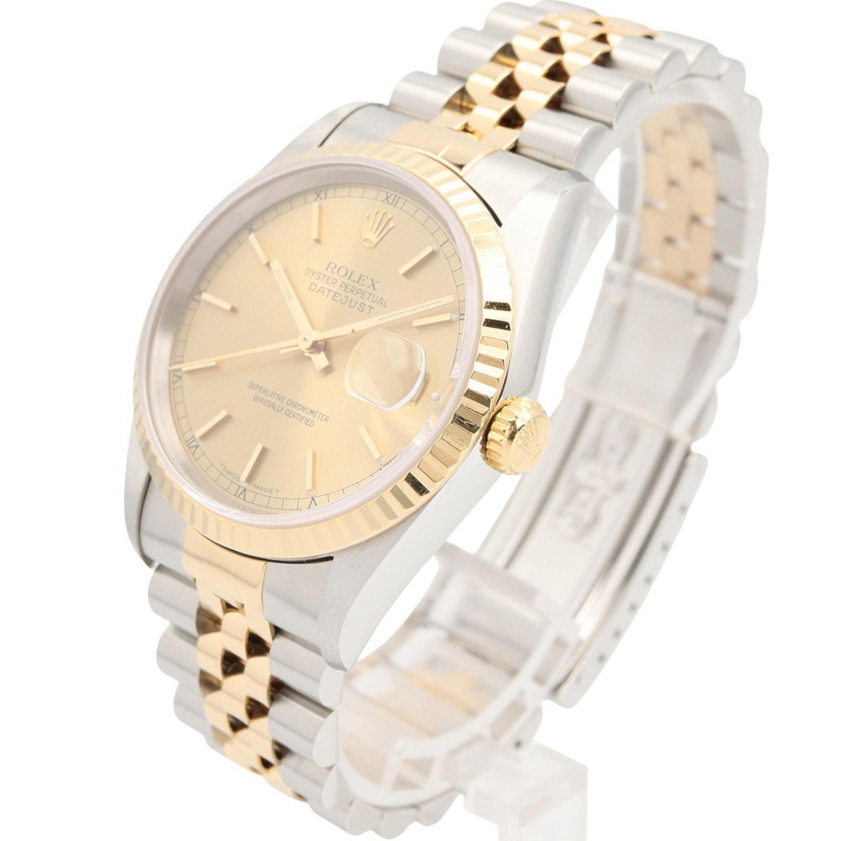 Rolex Datejust 16233 Champagne, Gold Dial 36mm Watch