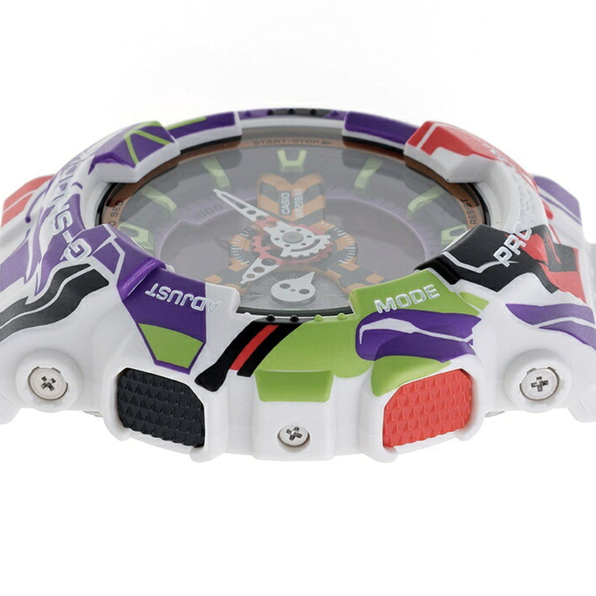 Casio G-SHOCK 1100-Serie – Evangelion-Kooperationsmodell GA-110EVA30-7AJR, mehrfarbiges Zifferblatt, 51 mm Uhr