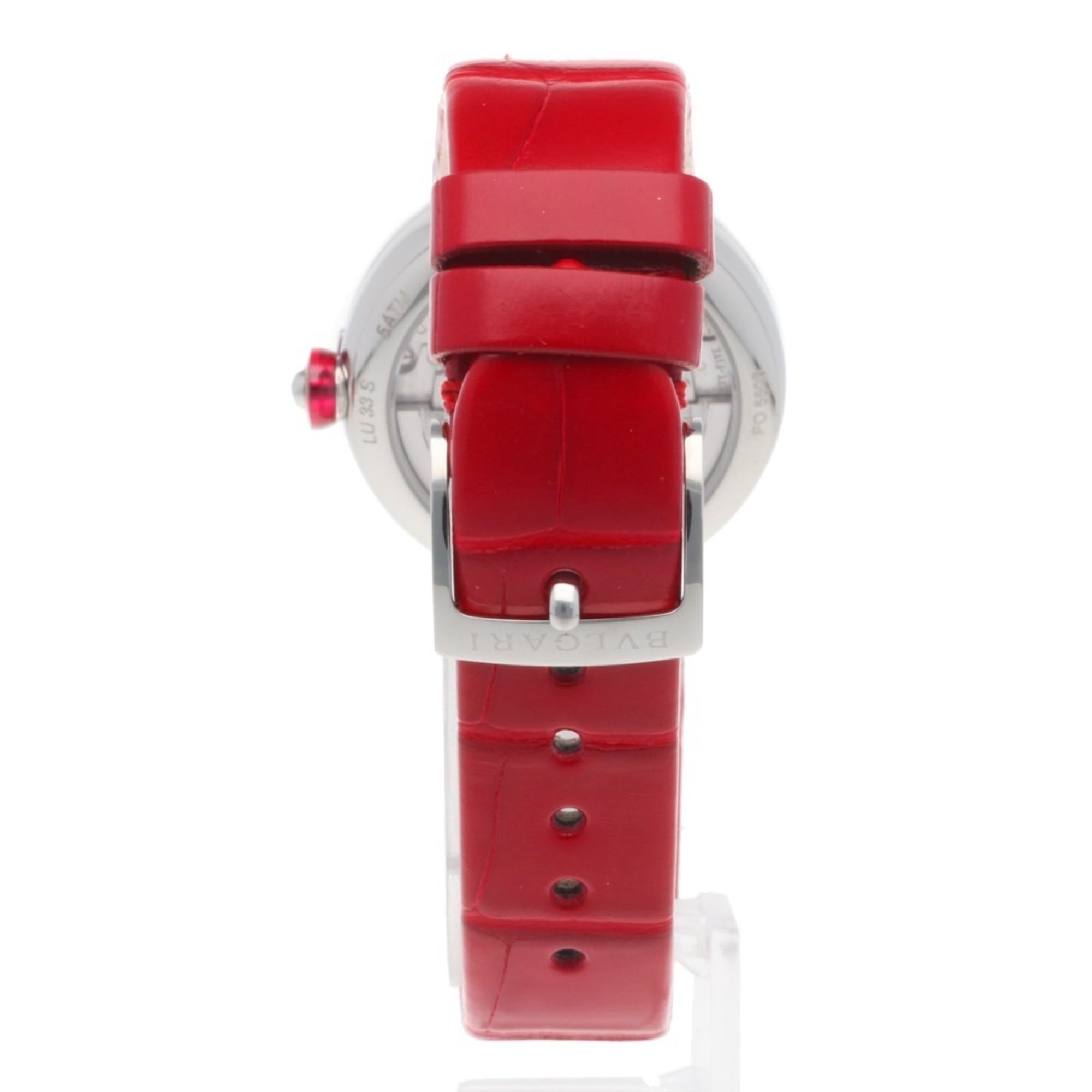 Bvlgari Lucea roestvrijstalen dameshorloge LU33C2SLD/11, automatisch, BVLGARI, roze kast met 11 diamanten