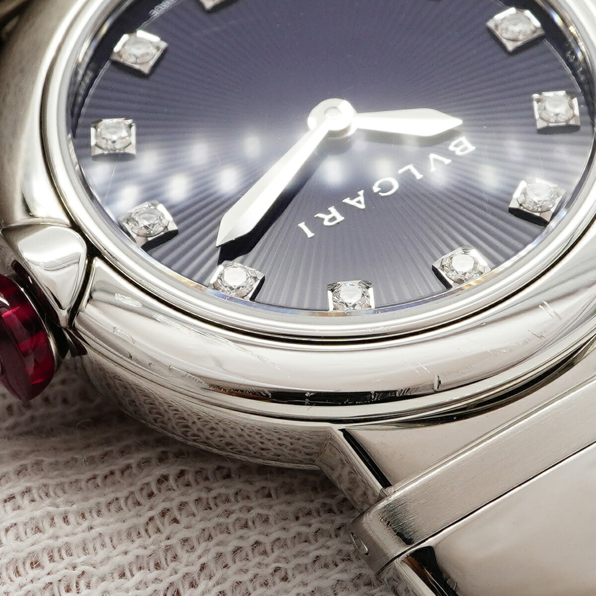 Bulgari Lucea Diamond LU28S Navy Dial Women's Watch
