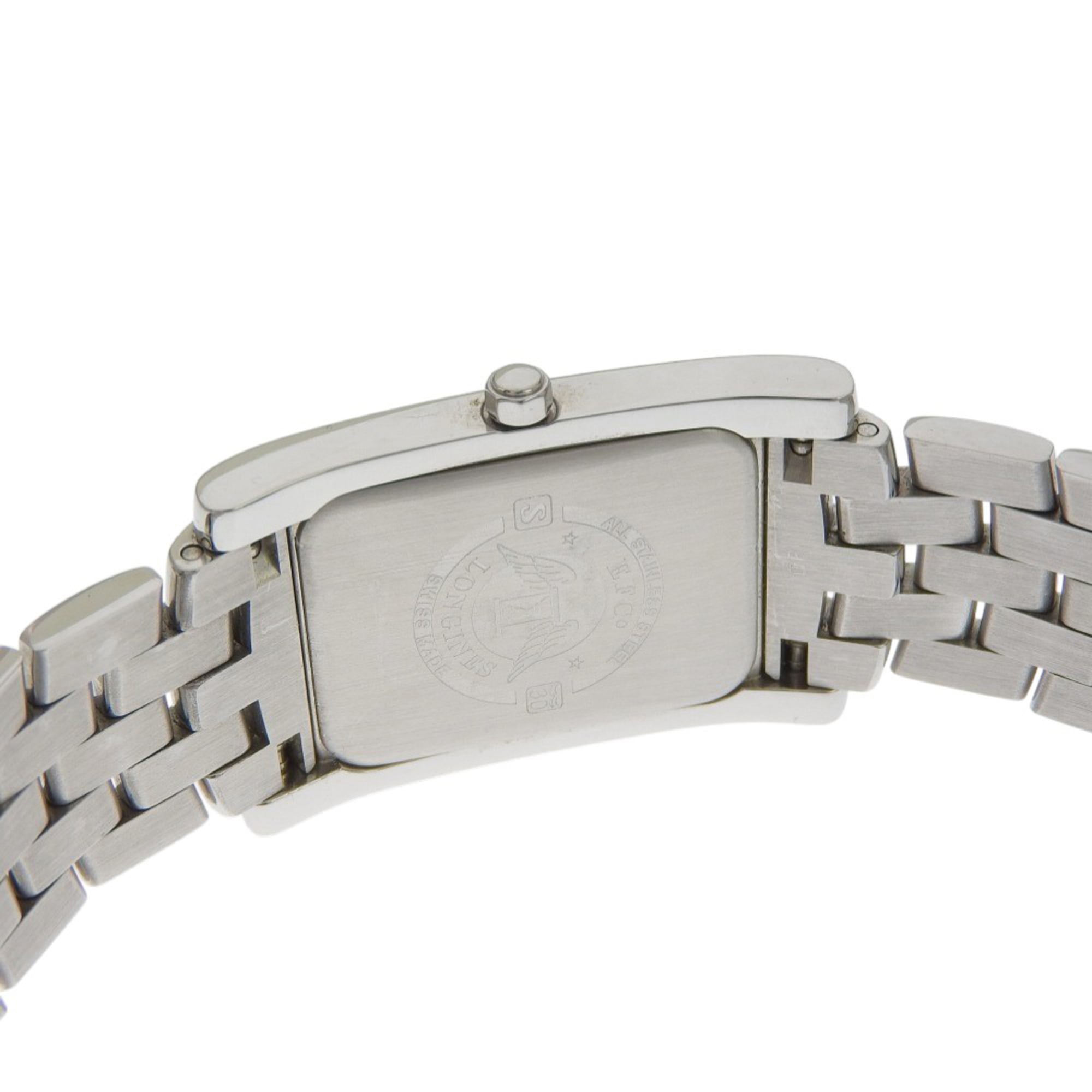 Longines DolceVita-horloge L5.655.4, roestvrij staal, zilverkleurig, quartz, kleine secondewijzer, marineblauwe wijzerplaat, herenmodel.