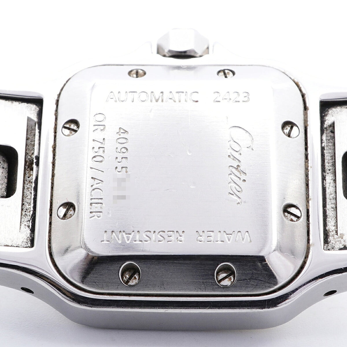 Cartier Santos Galbee SM W20057C4 horloge met zilveren wijzerplaat, 24 mm