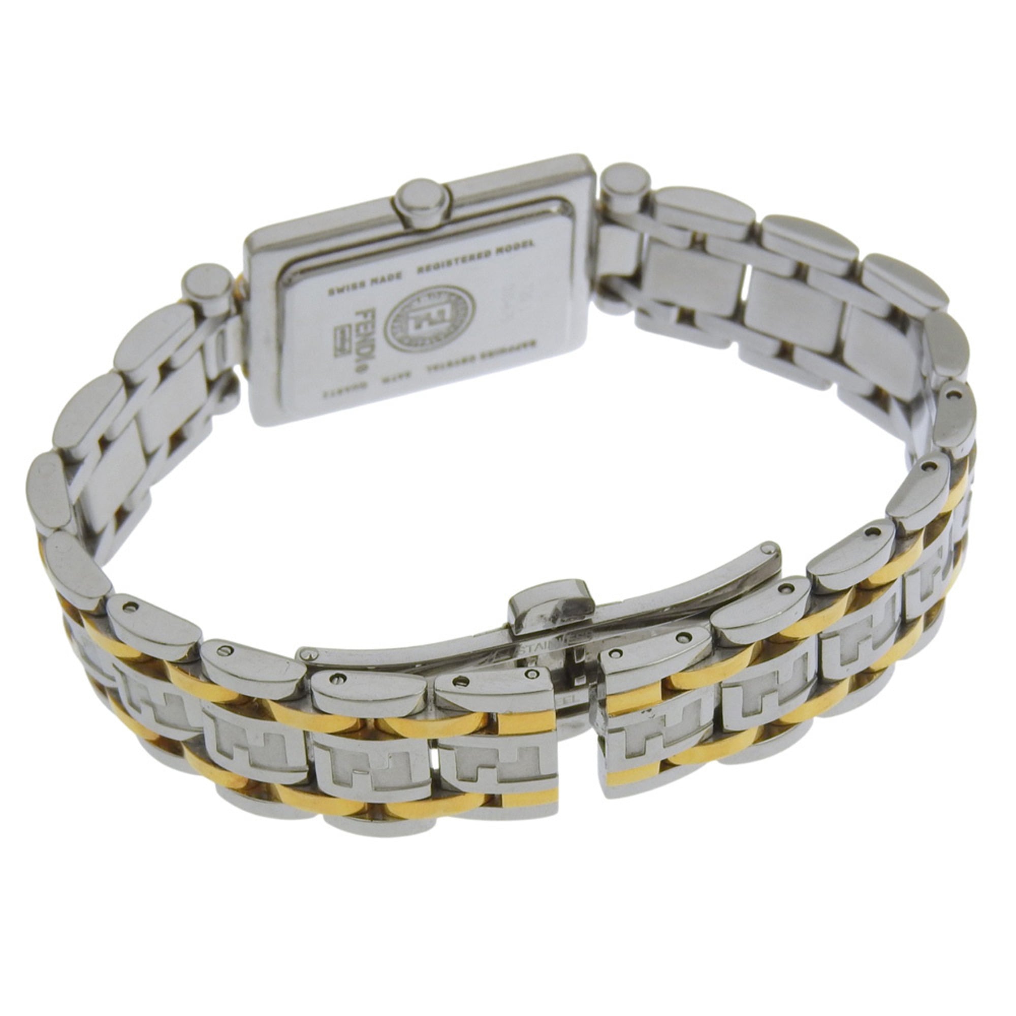 Fendi Zucca dameshorloge, 720L roestvrij staal, quartz, analoog, witte wijzerplaat.