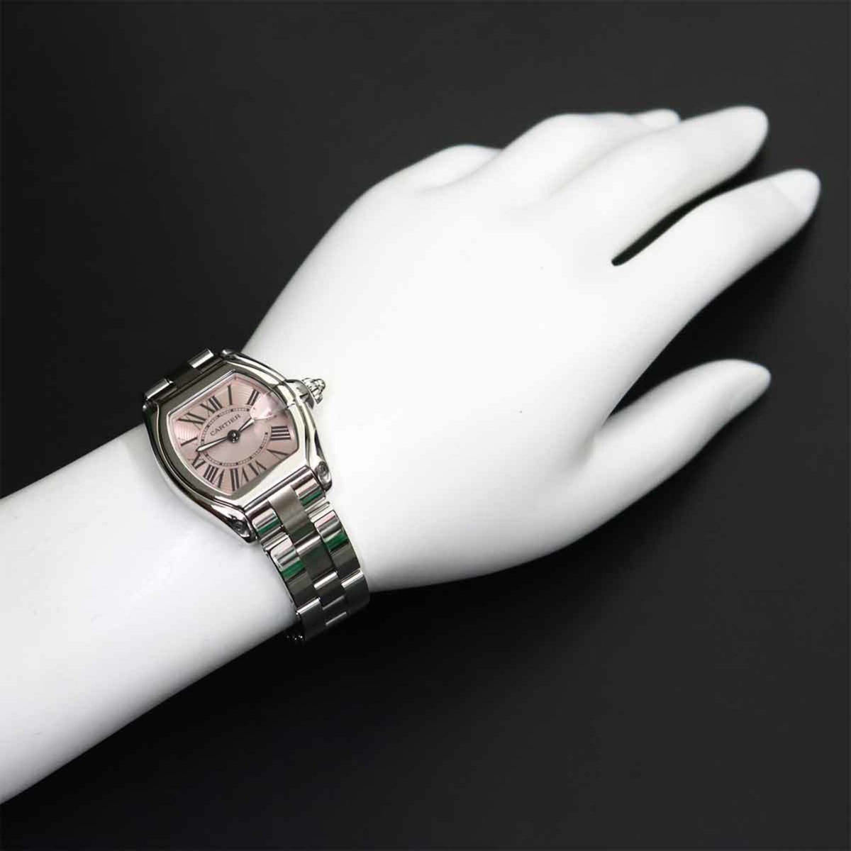 Cartier Roadster SM W62017V3 Pink Dial 33mm Watch