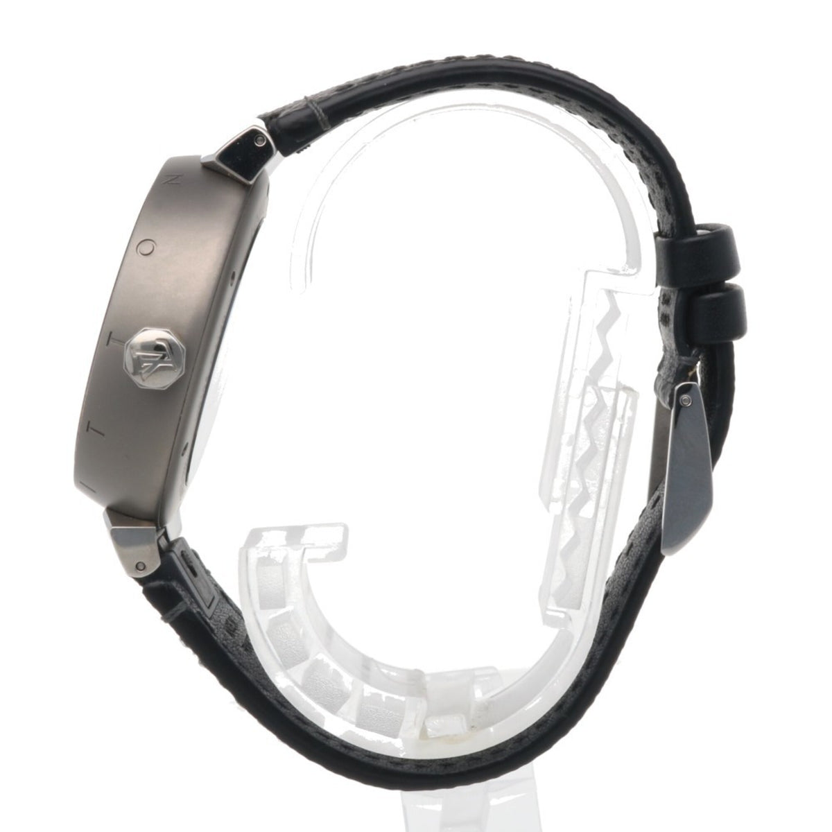 Louis Vuitton Tambour Monogram Eclipse QA140Z, graues Zifferblatt, 41 mm Uhr