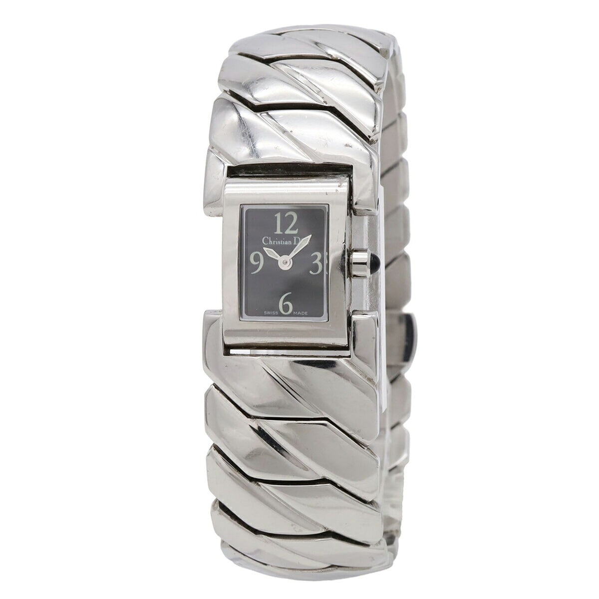 Christian Dior Art Deco D72-100 Schwarz Zifferblatt 14 mm Uhr