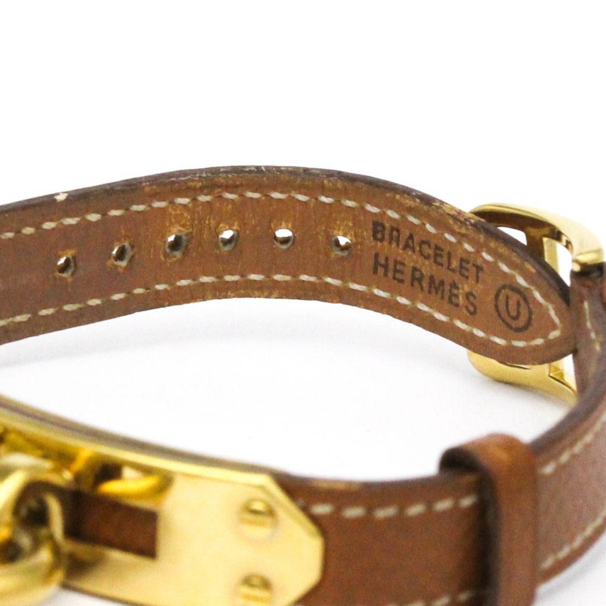 HERMES Kelly-horloge, verguld, leer, quartz, dameshorloge BKE1.201