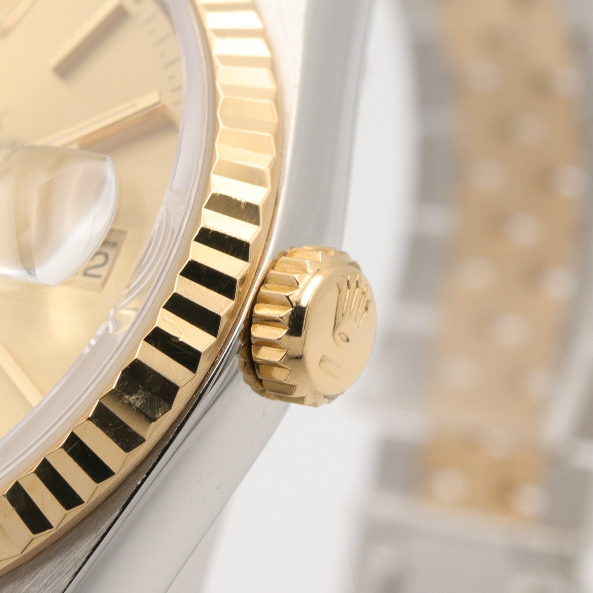 Rolex Datejust 16233 Champagner, goldenes Zifferblatt, 36 mm Uhr