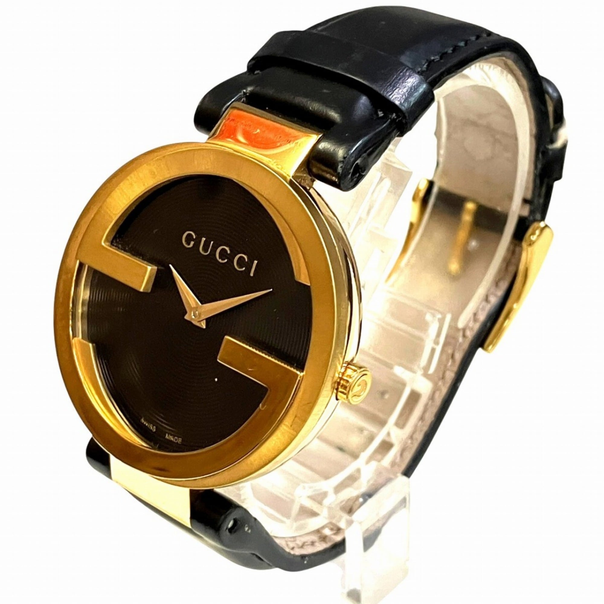 Gucci Interlocking Watch, Total Weight 41.2g, Stainless Steel, Genuine