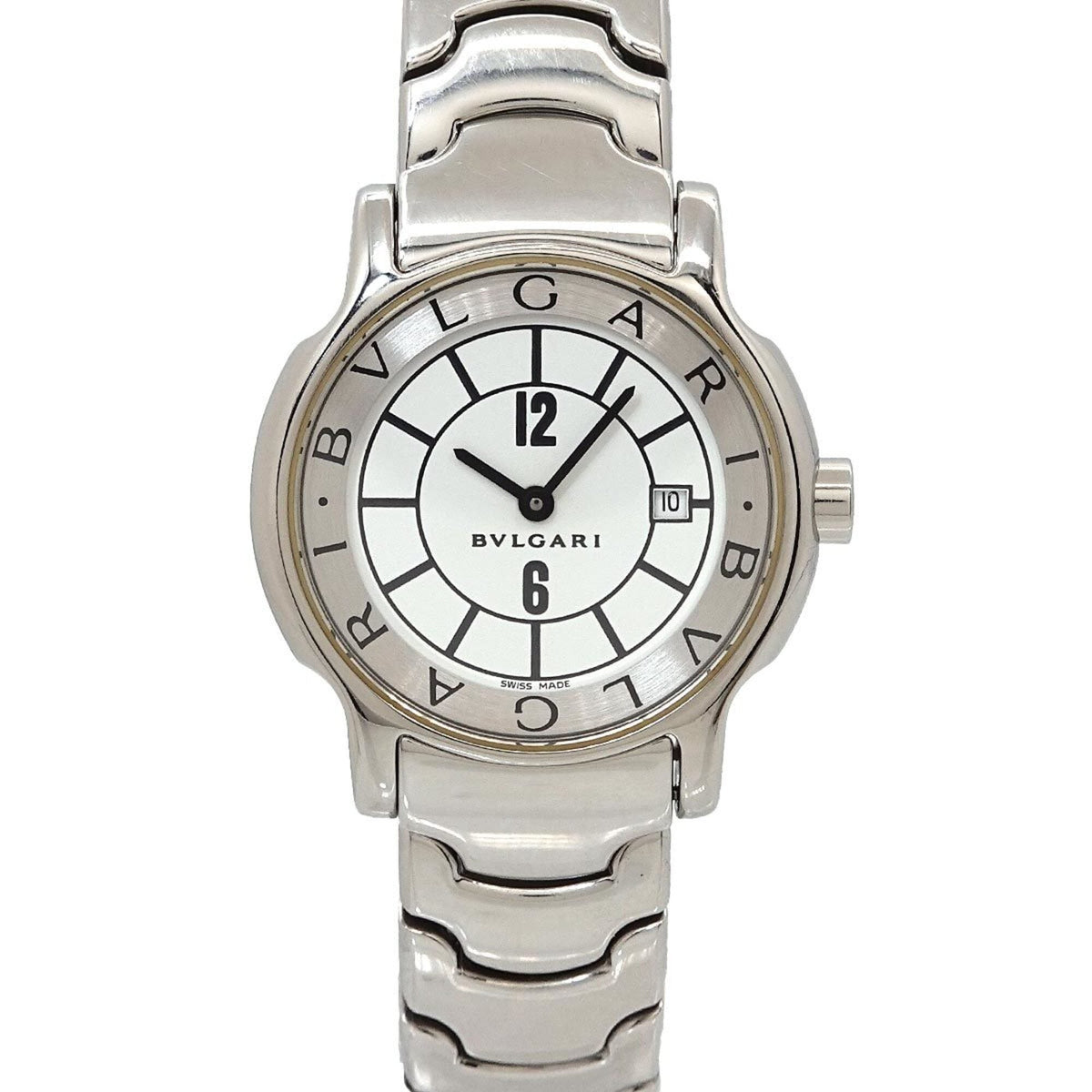 Bvlgari Solo Tempo ST29S horloge met witte wijzerplaat, 29 mm