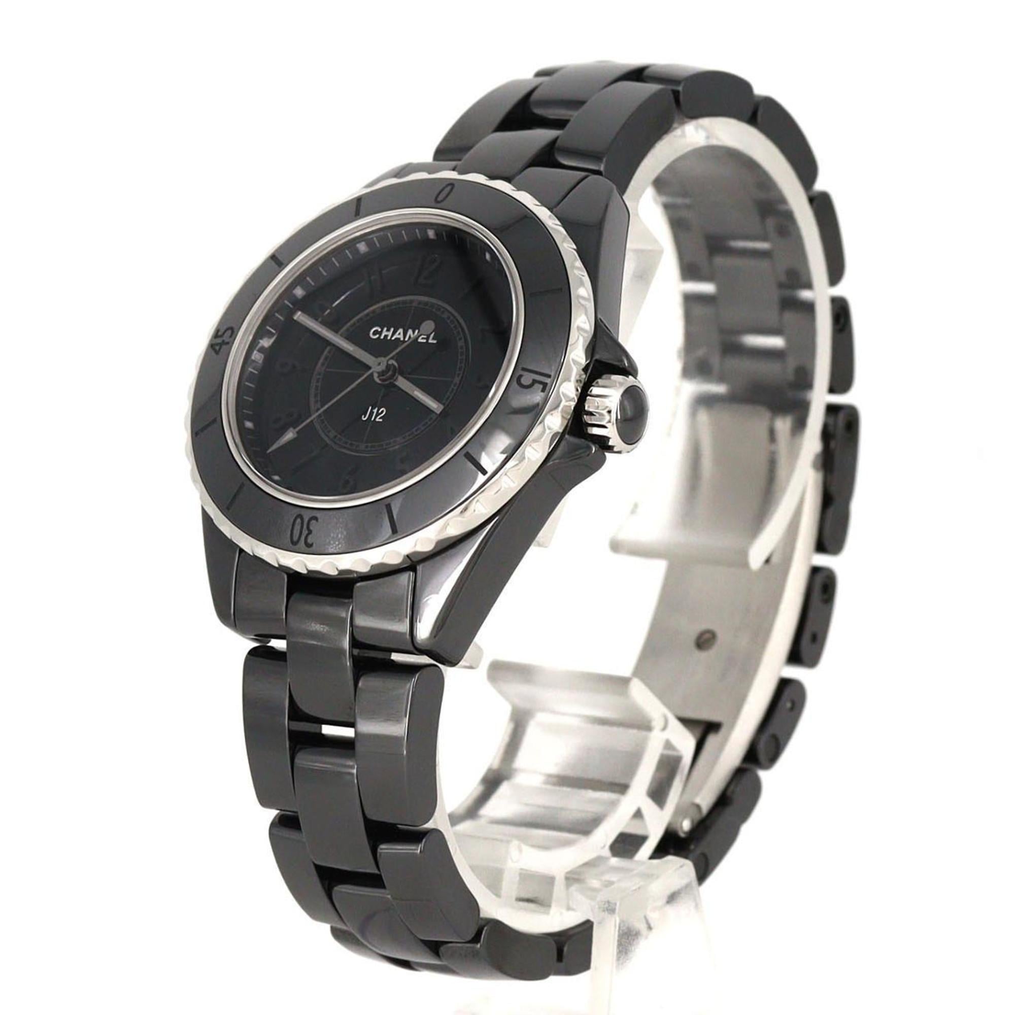 Chanel J12 Phantom 33mm Ceramic H6346 Quartz Watch