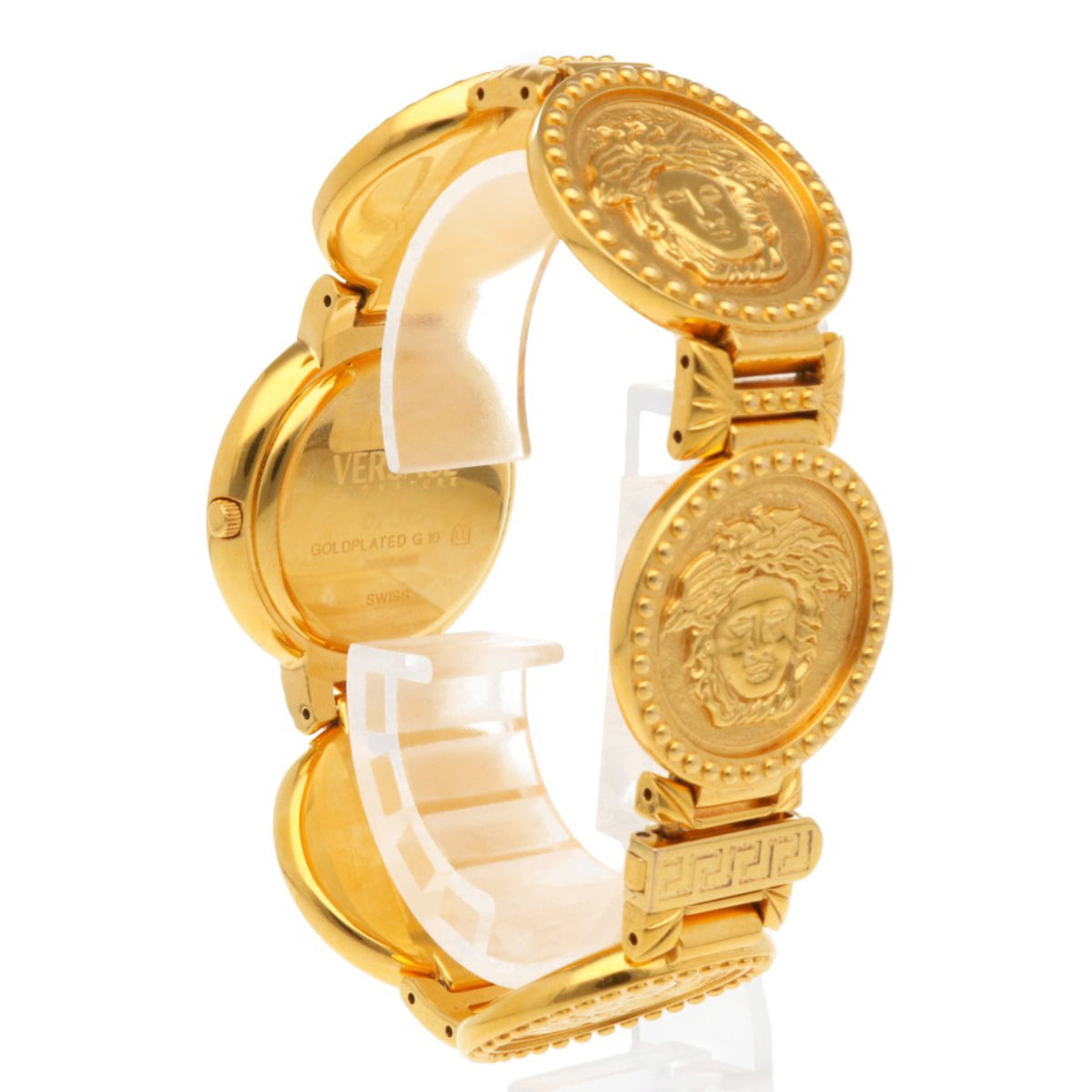 Versace Medusa Coin GZl1lc4l, goldenes Zifferblatt, 30 mm Uhr