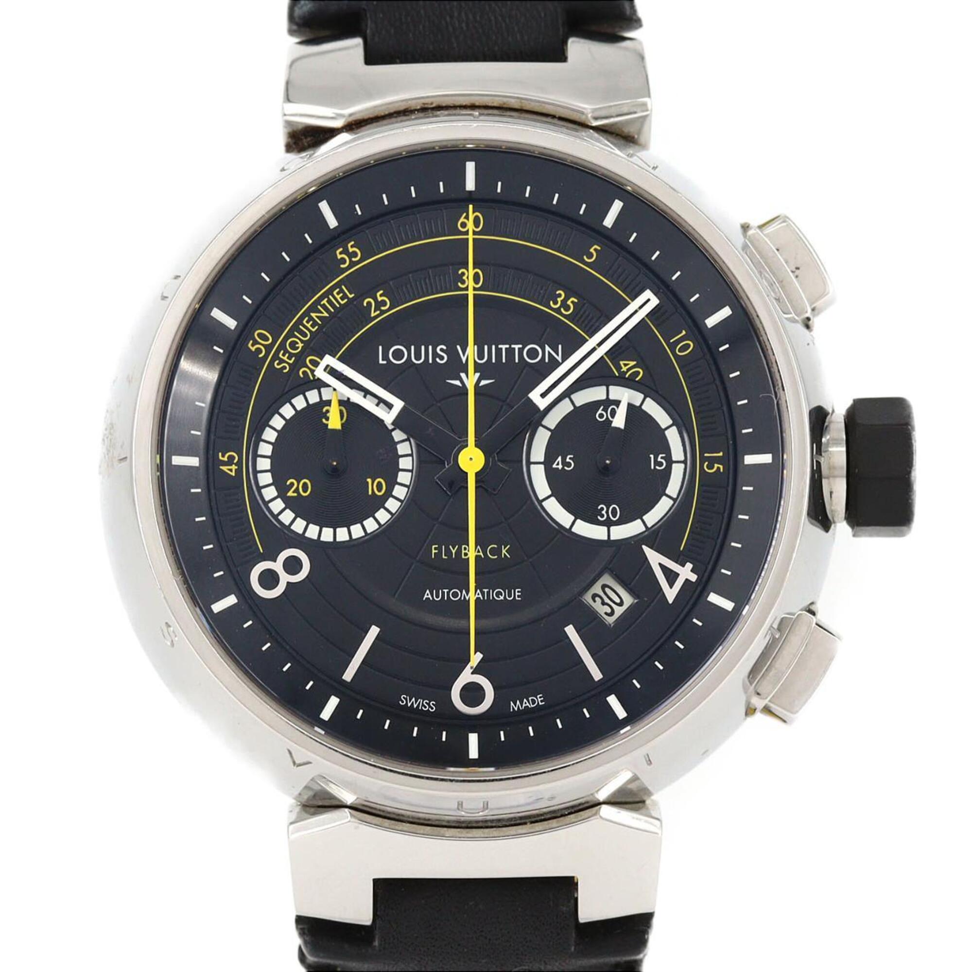 Louis Vuitton Tambour Q102B Black Dial Stainless steel 44mm Watch