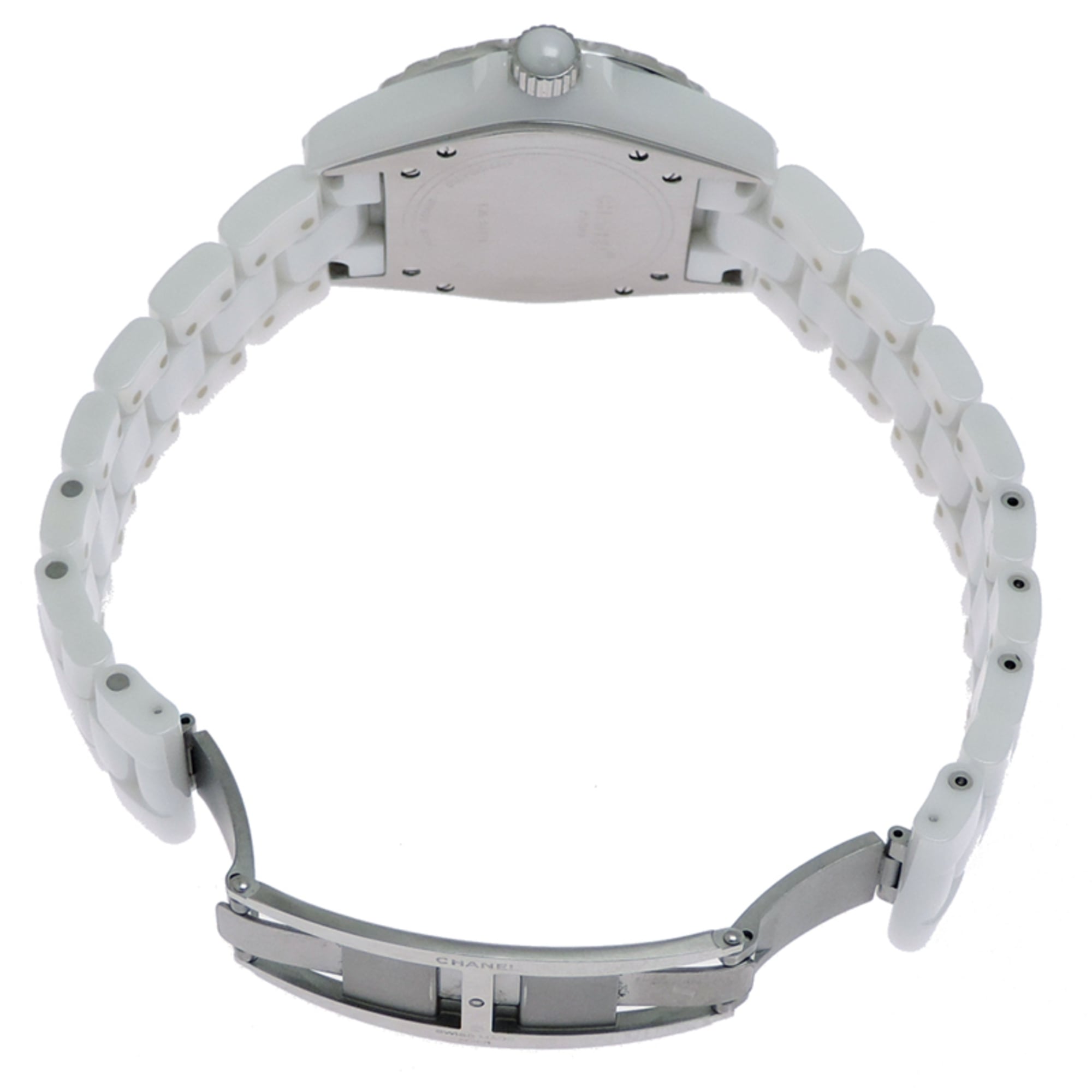 Chanel J12 38 mm Lünette mit Schwarz Diamanten, Damenuhr H0970