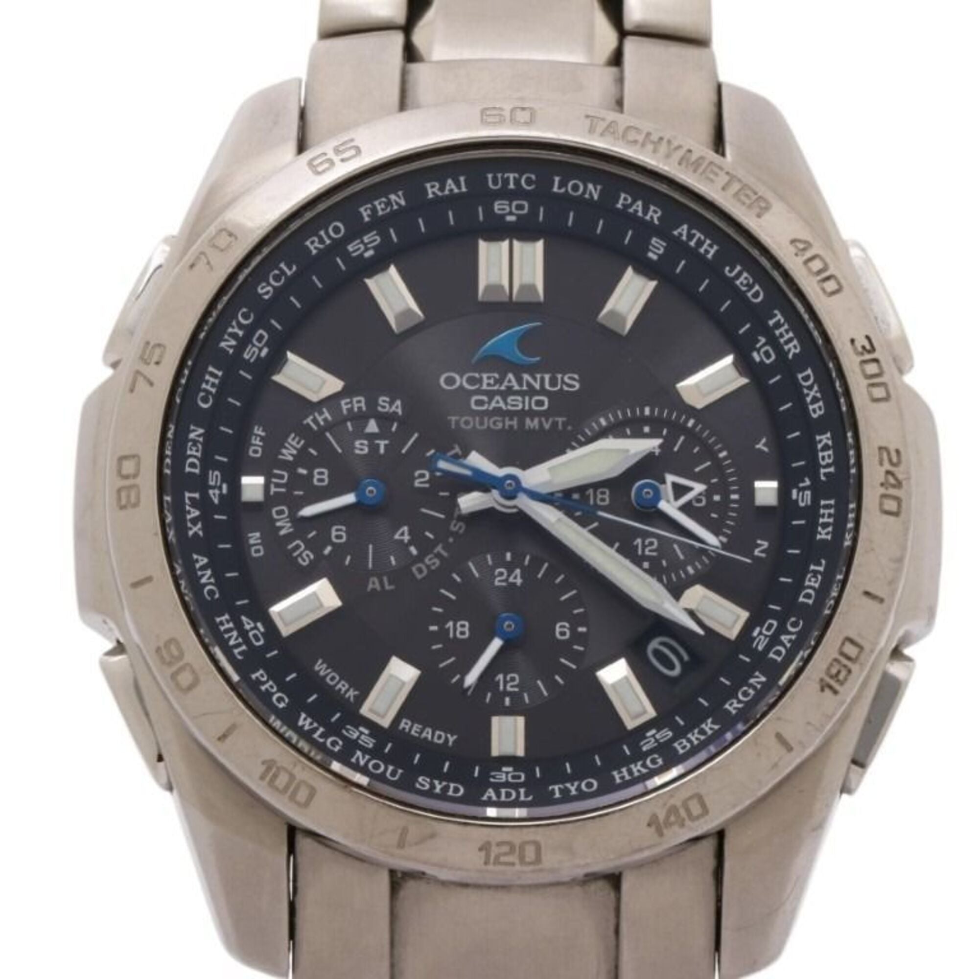 CASIO Oceanus OCW-T600-1AJF Black Silver Titanium Men's Analog Watch