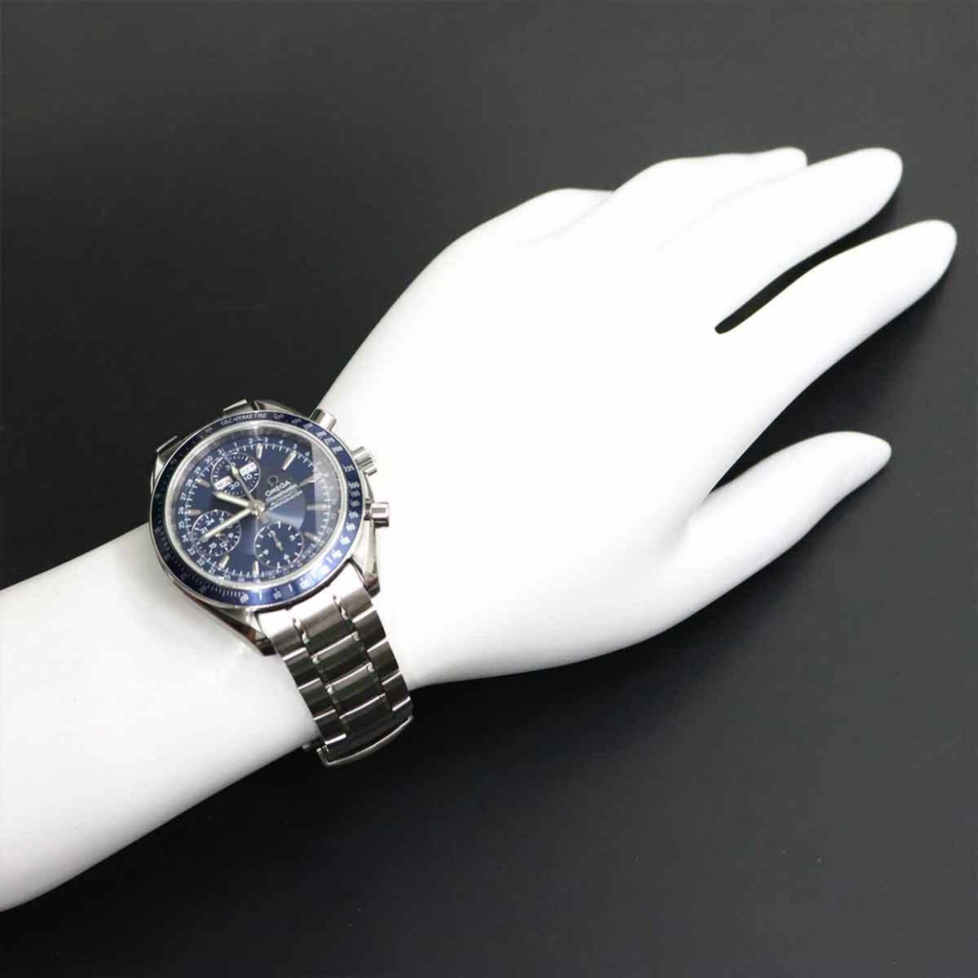 Omega Speedmaster Triple Calendar 3222.8 mit blauem Zifferblatt 40mm Uhr