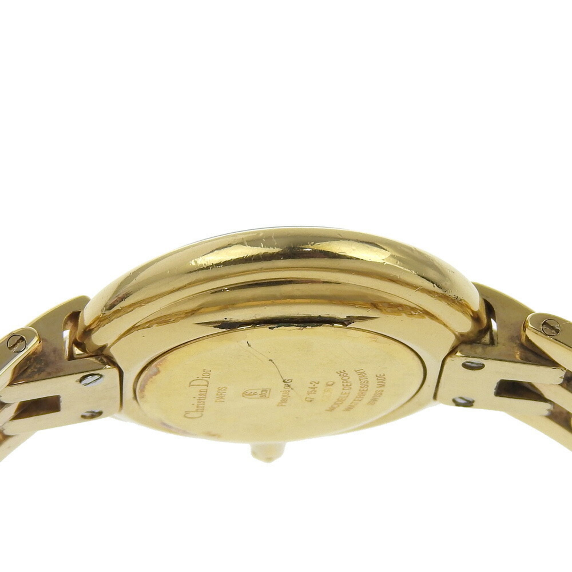 Christian Dior Bakira Uhr 47 154-2, vergoldetQuarz analoge AnzeigeSchwarz Zifferblatt, Herrenuhr