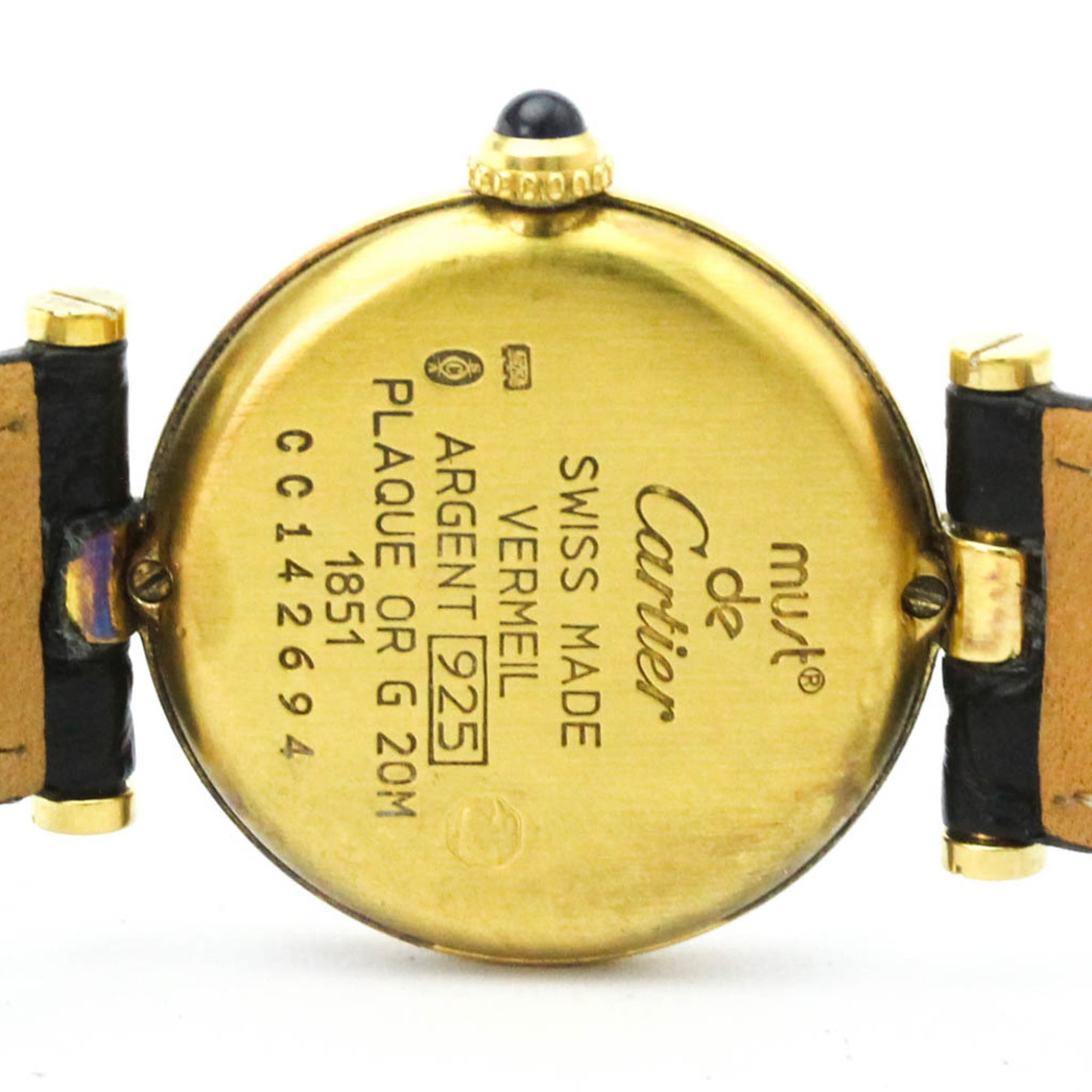 CARTIER Must Vendôme Vermeil verguld quartz dameshorloge W1006554