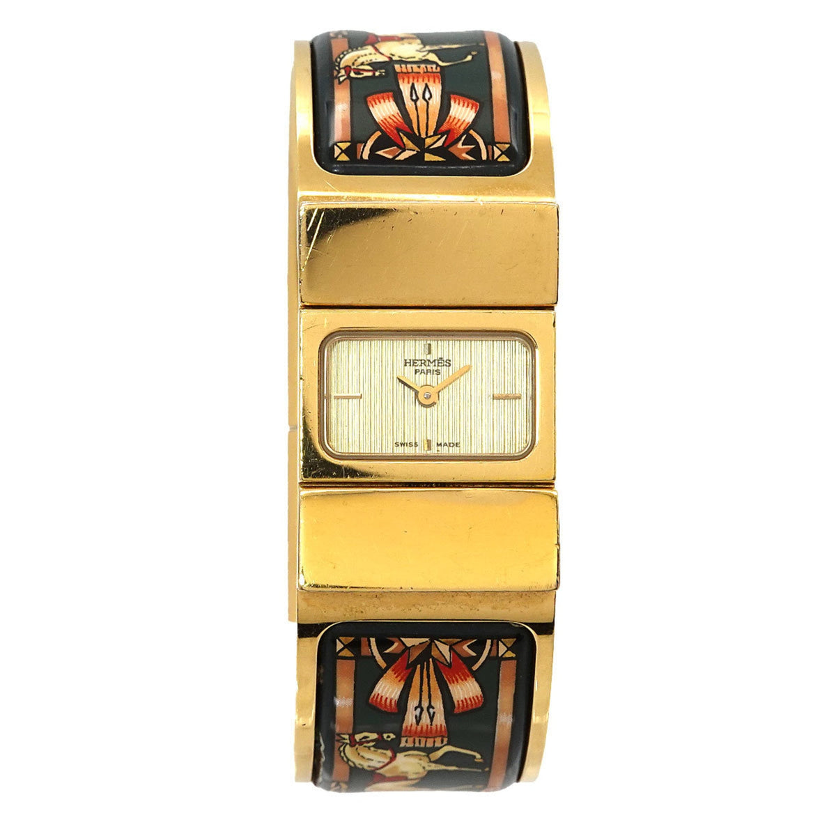 Montre Hermès Loquet LO1.201, cadran doré, 20 mm
