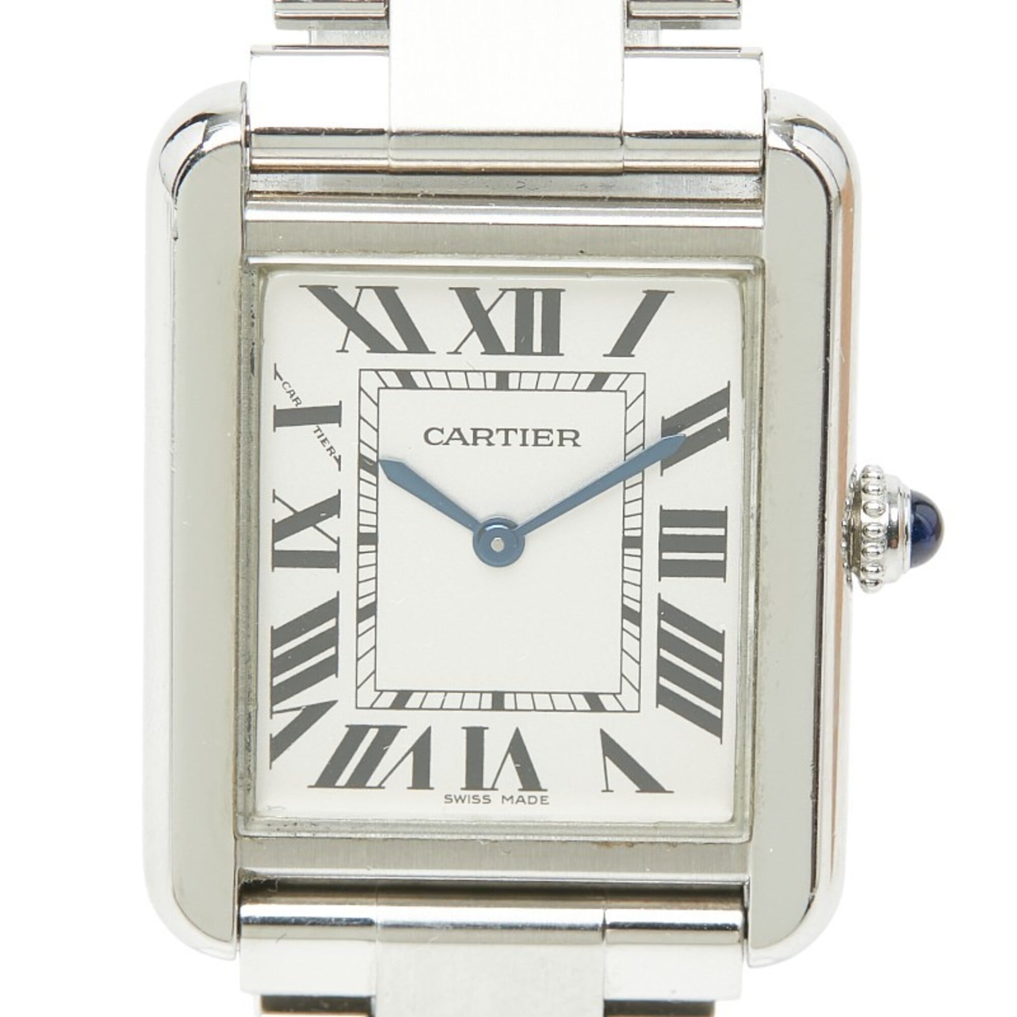 Cartier Tank Solo SM W5200013 Quartz White Dial Stainless Steel Women's Watch CARTIER