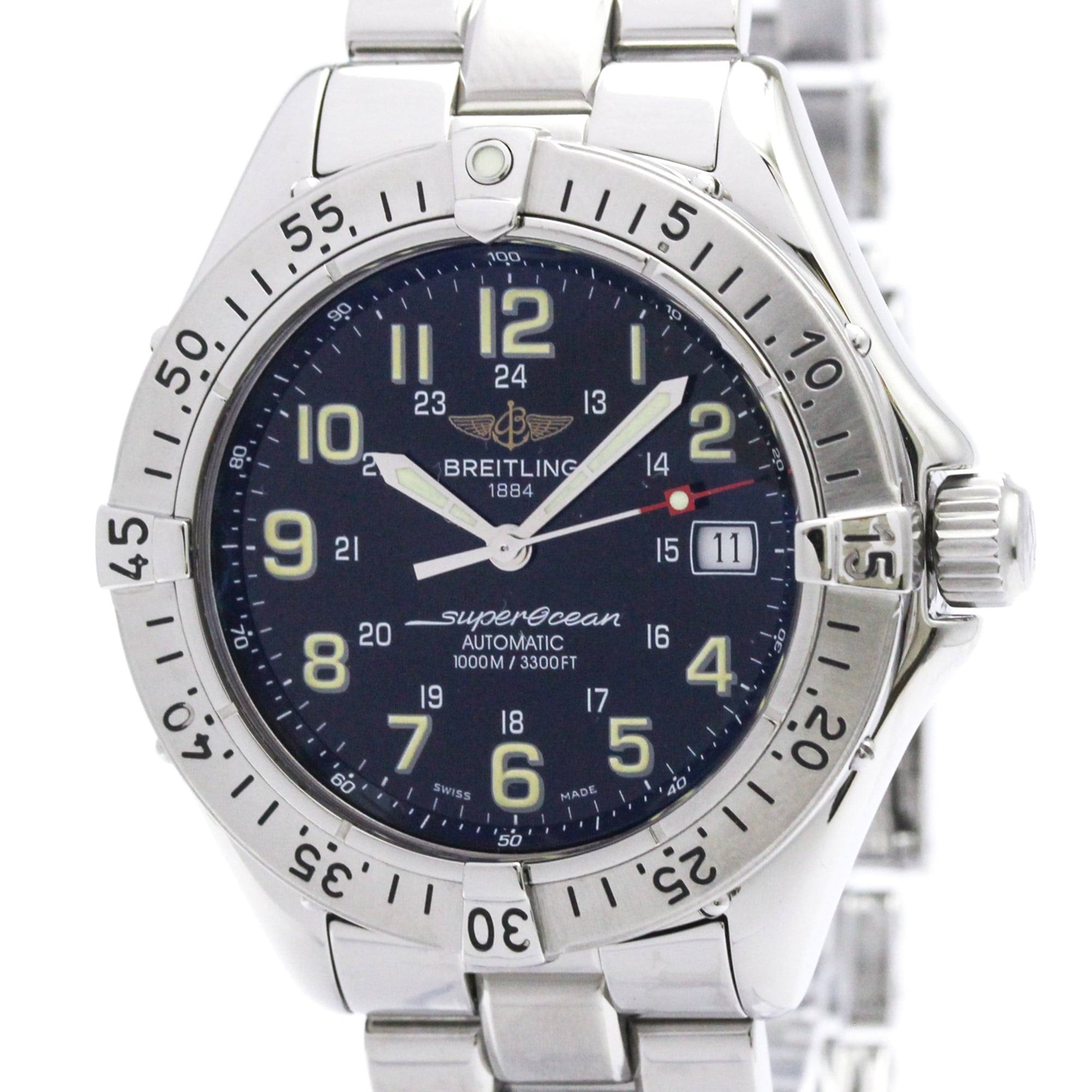 Breitling Superocean A17340 Black Dial 41mm Watch