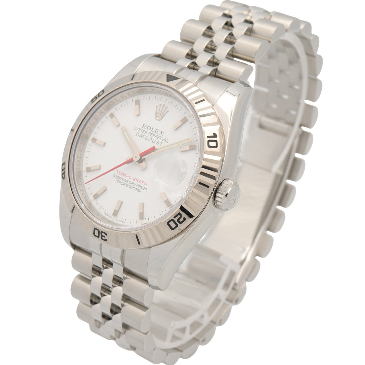 Rolex Turn-O-Graph 116264 White Dial 36mm Watch
