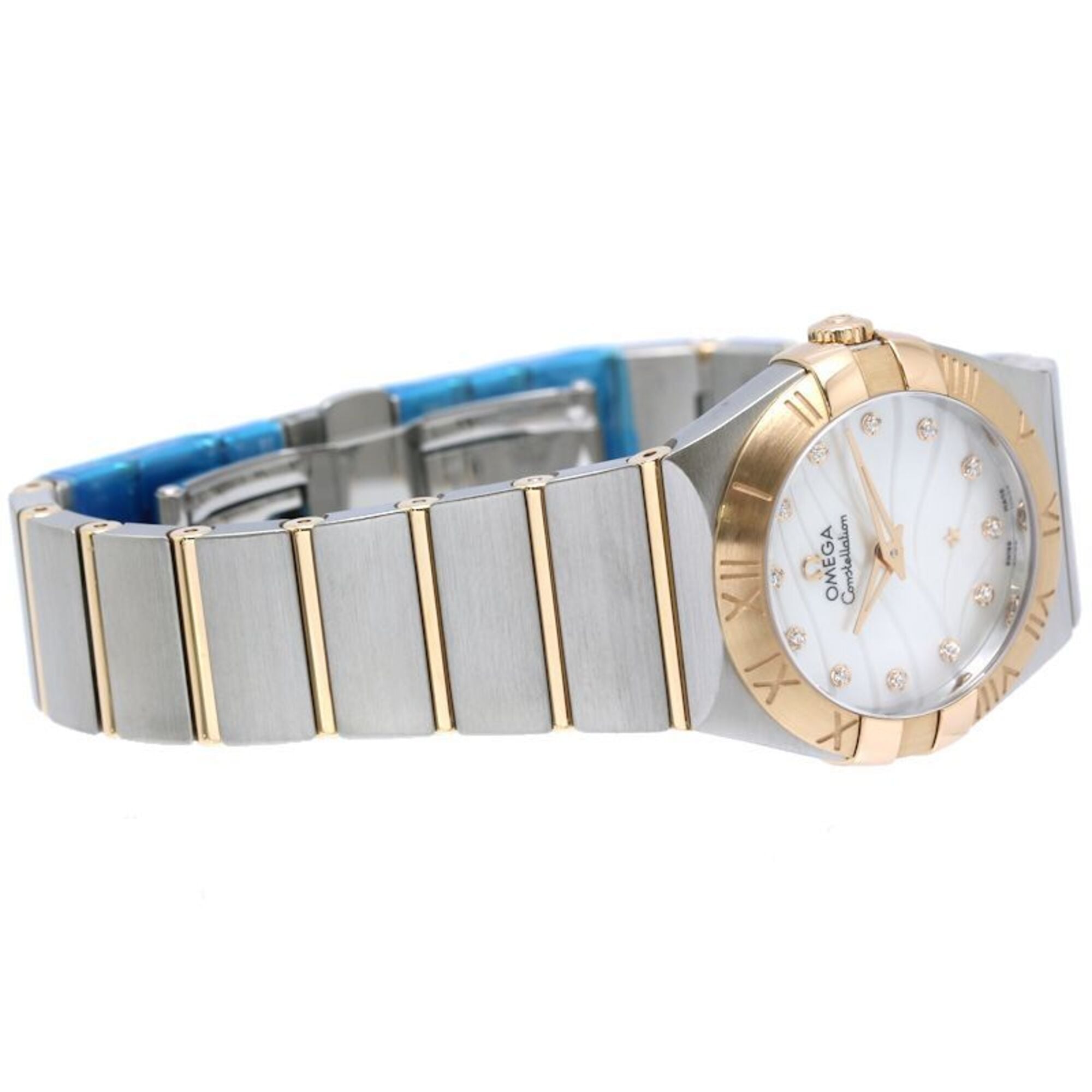 OMEGA Constellation Brushed 12P Diamond 123.20.27.60.55.006 Wo SSx18KRG Rose Gold 40557