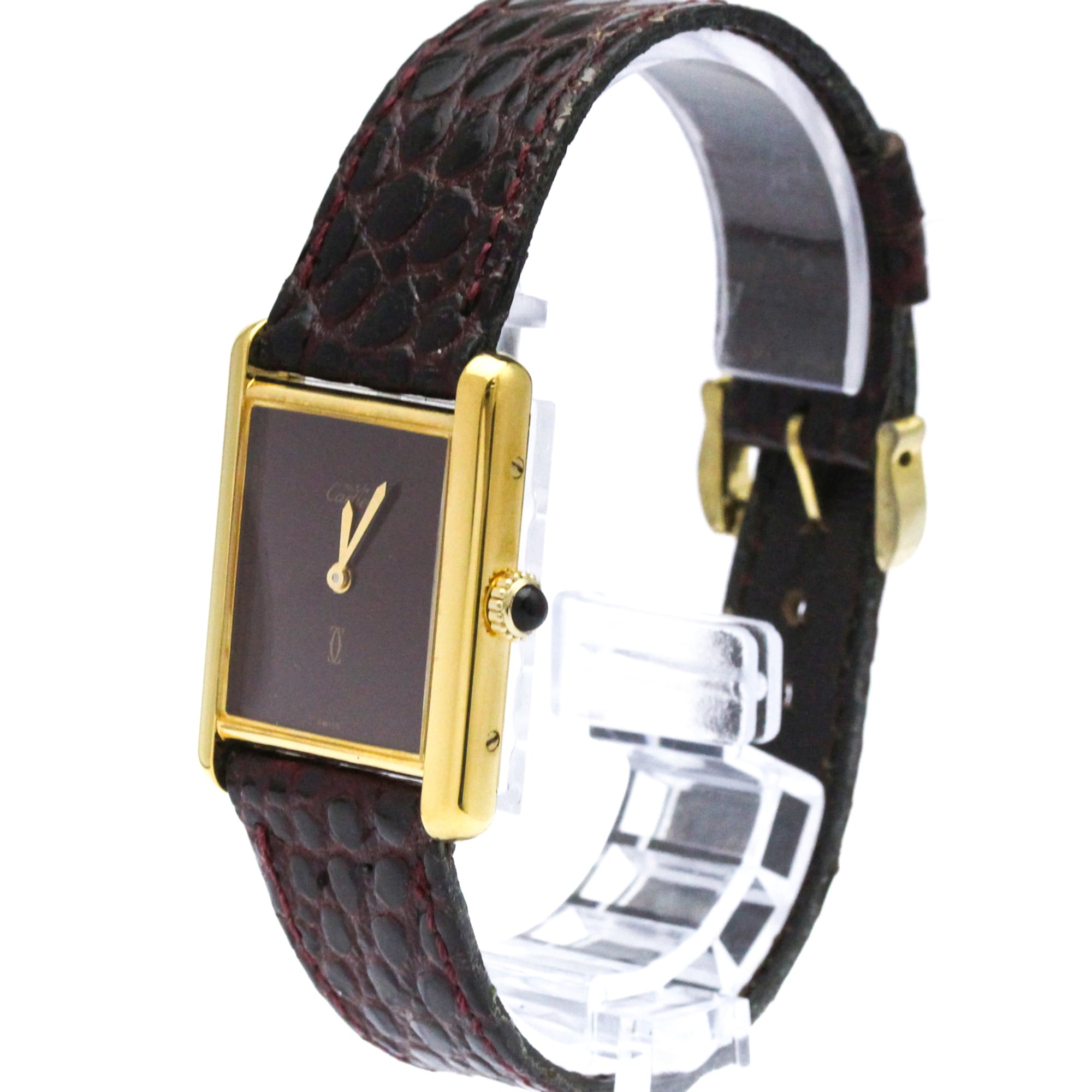 Cartier Must Tank BF591854 Bordeaux Dial 20mm Watch