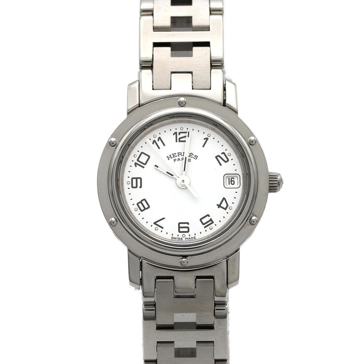 Hermes Clipper CL4.210 White Dial 24mm Watch