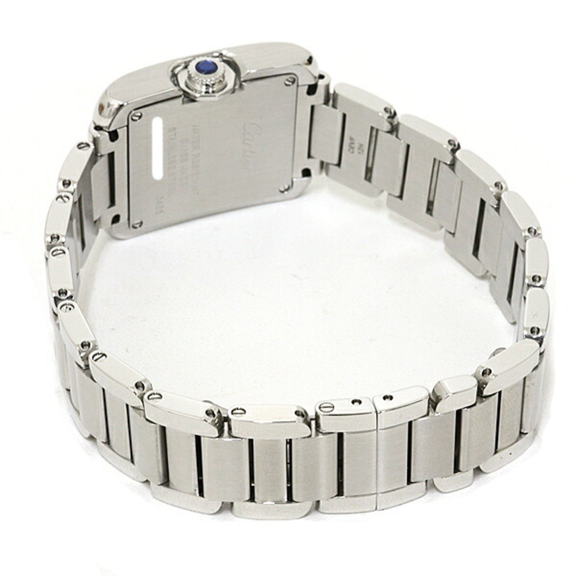 Cartier Tank Anglaise W4TA0003 Silver Dial 22mm Watch