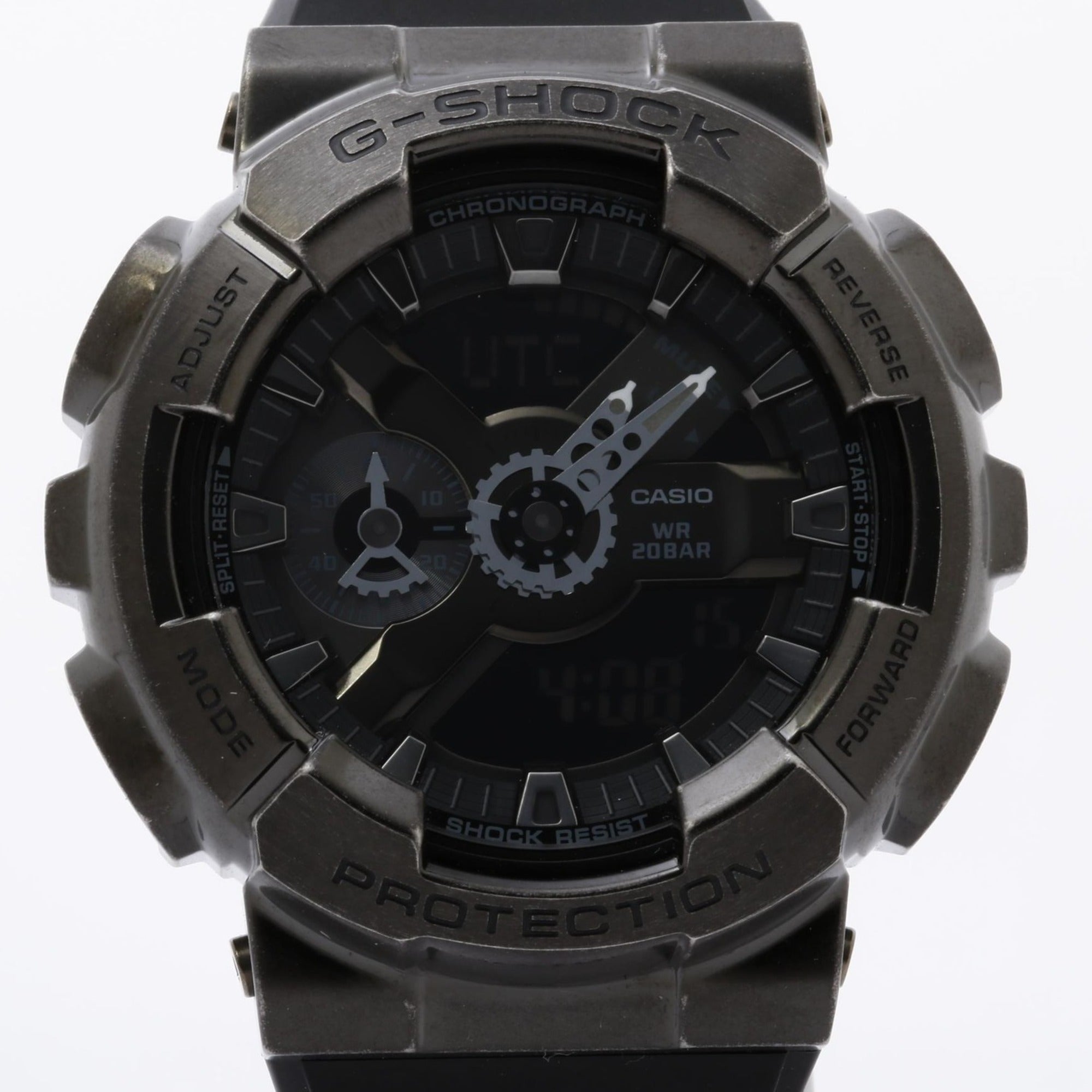 CASIO GSHOCK ANALOG DIGITAL 110 SERIES GM110VB1AJR Men's Watch, Black Resin/Stainless Steel