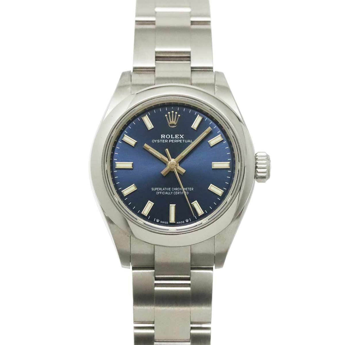 Montre Rolex Oyster Perpetual 176200 à cadran bleu, 28 mm