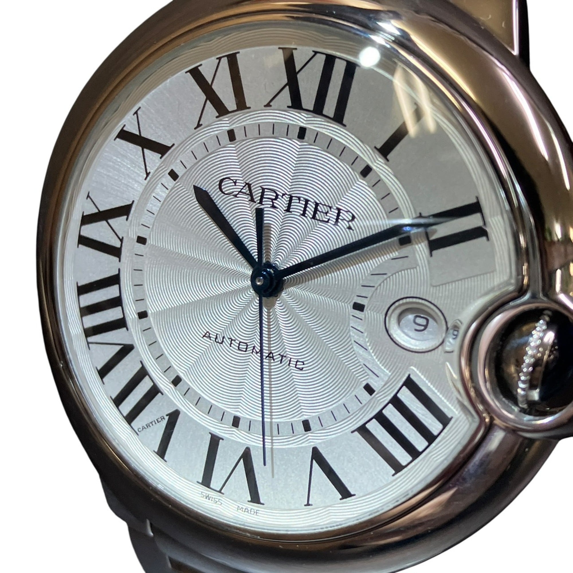 Cartier Ballon Bleu de Automatikuhr, Edelstahl, Silber Zifferblatt, WSBB0049