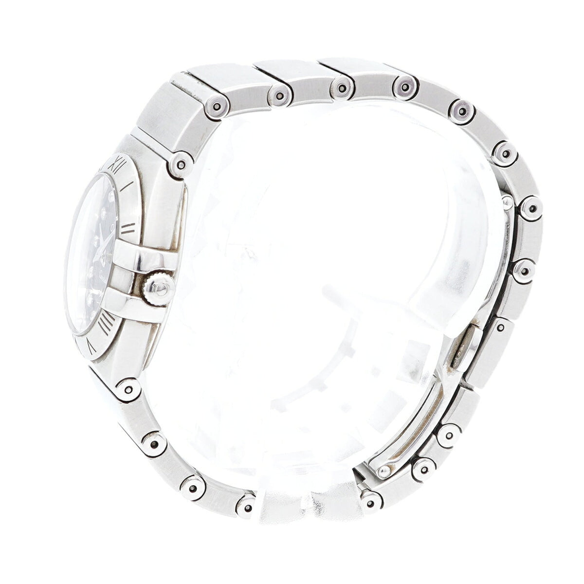 Omega Constellation 12P Diamond 123.10.24.60.51.002 Horloge met zwarte wijzerplaat, 23 mm