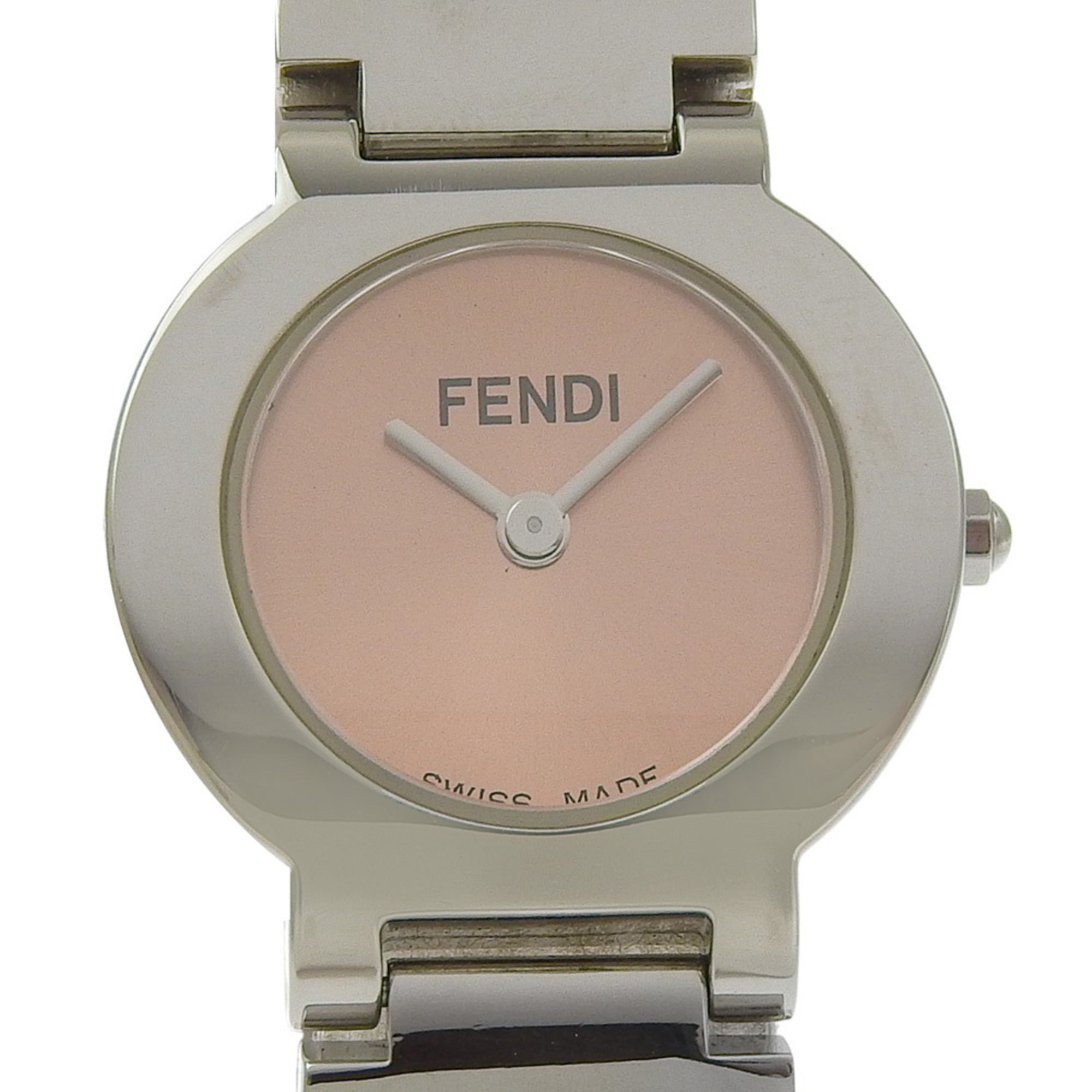 Fendi Olologi Women's Watch, 3050L Stainless Steel, Quartz Movement, Analog Display, Orange Dial