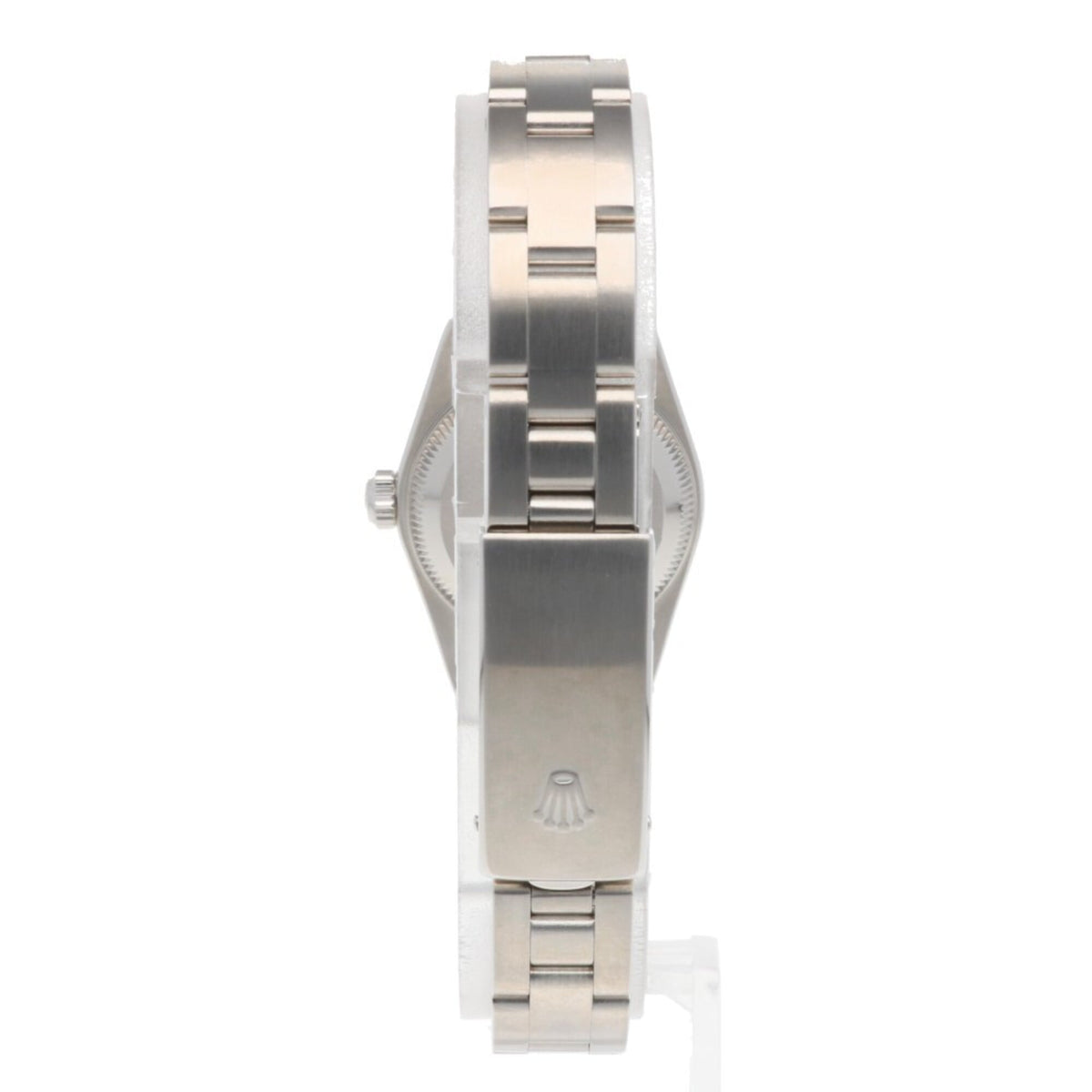 Rolex Oyster Perpetual 76080 met roze wijzerplaat, 25 mm horloge