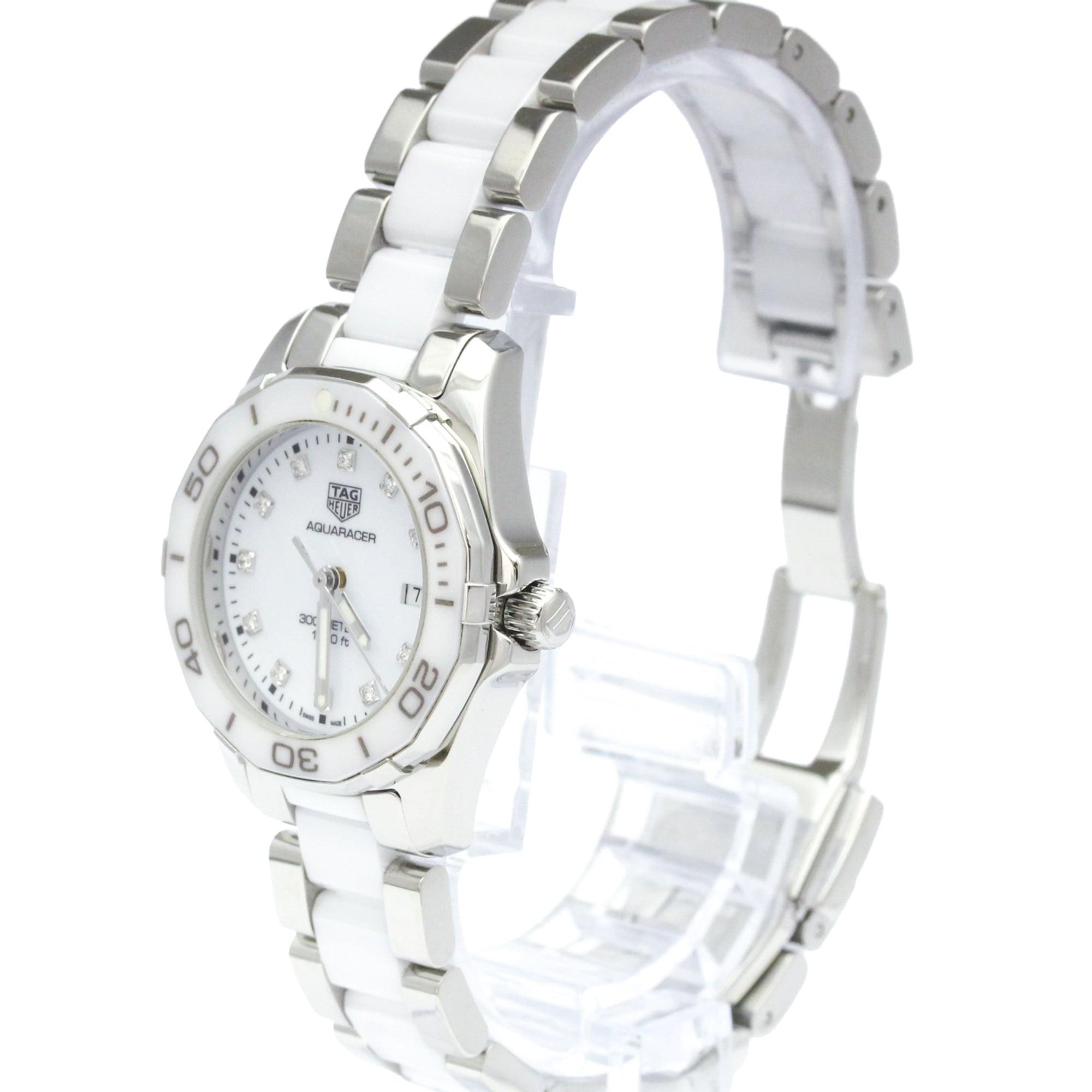 TAG Heuer Aquaracer WAY141D White Dial 30mm Watch